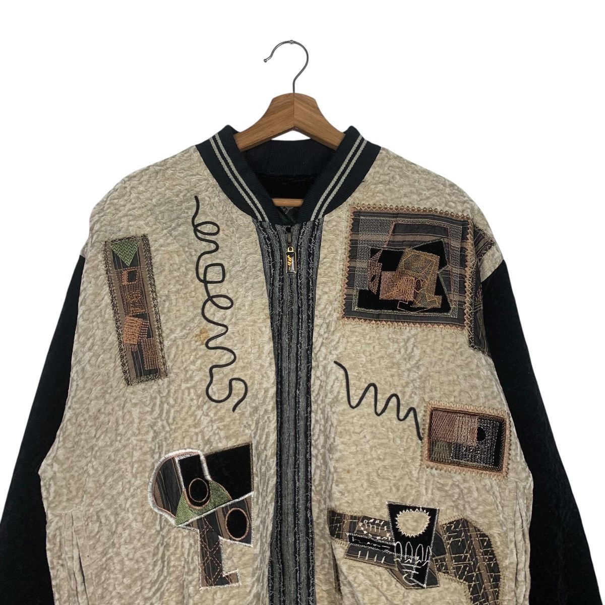 Japanese Brand JYE SHIUN Art Design Bomber Jacket #1794-C15 Size US L / EU 52-54 / 3 - 2 Thumbnail