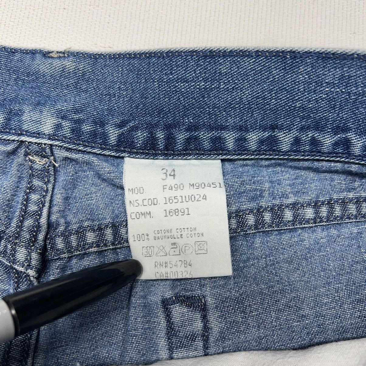 Joseph Abboud × Vintage VTG Joseph Abboud Jeans Blue Straight Cropped Denim Italy Size US 34 / EU 50 - 10 Thumbnail