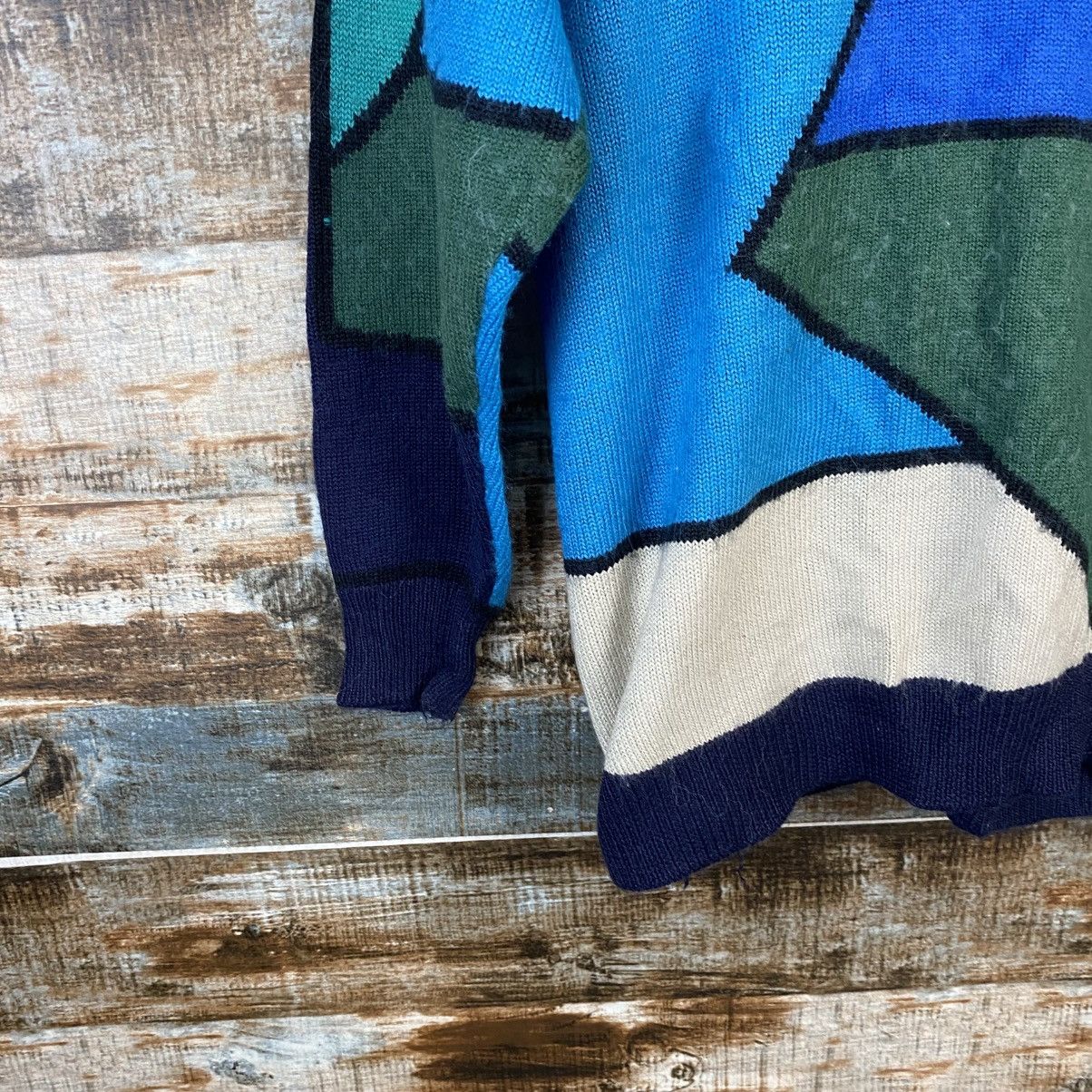 Vintage DL Anhan Blue Cardigan Knitwear #C1144 Size M / US 6-8 / IT 42-44 - 15 Thumbnail