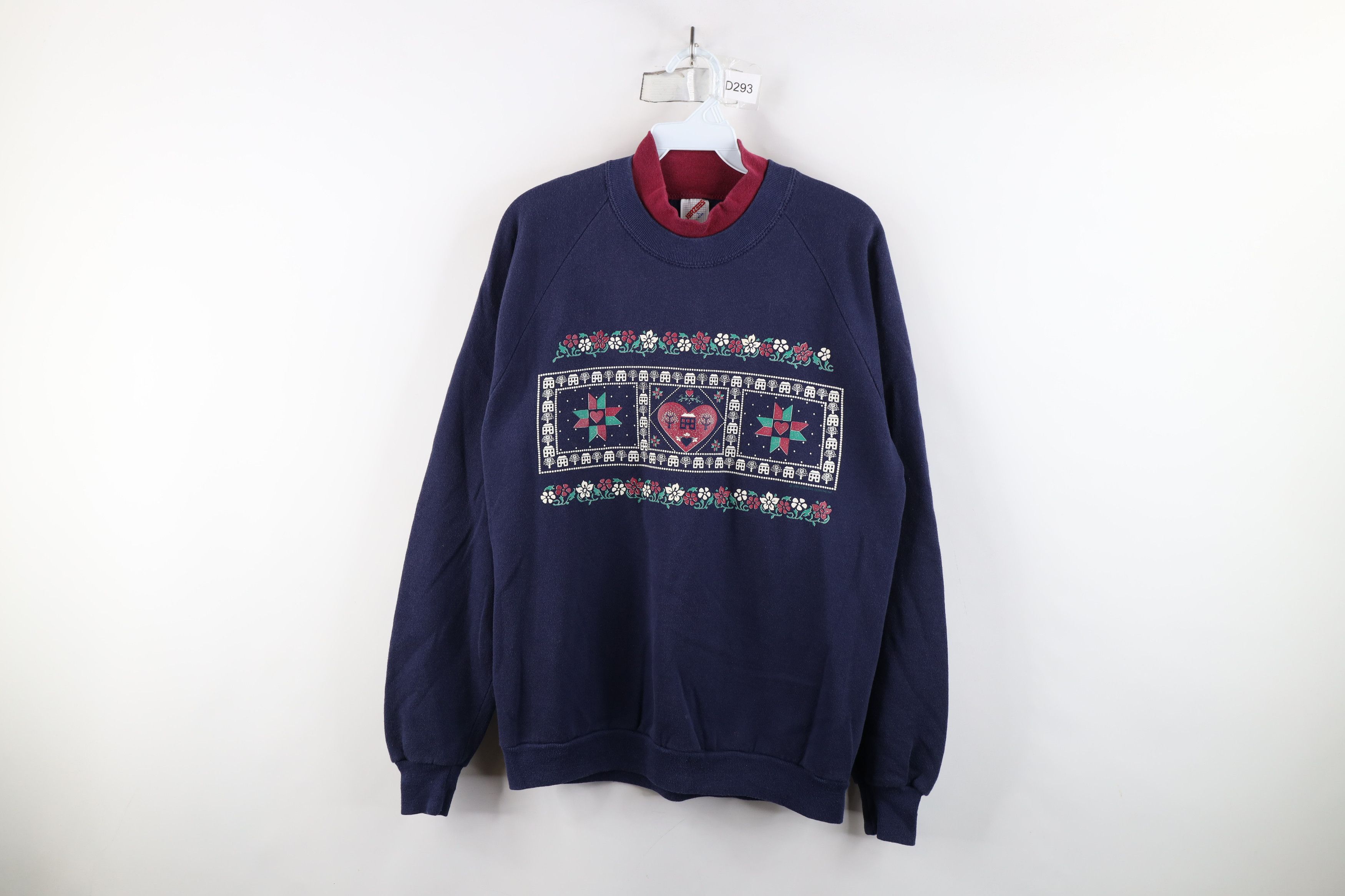 Vintage Vintage 90s Streetwear Farmhouse Flower Sweatshirt USA Size L / US 10 / IT 46 - 1 Thumbnail