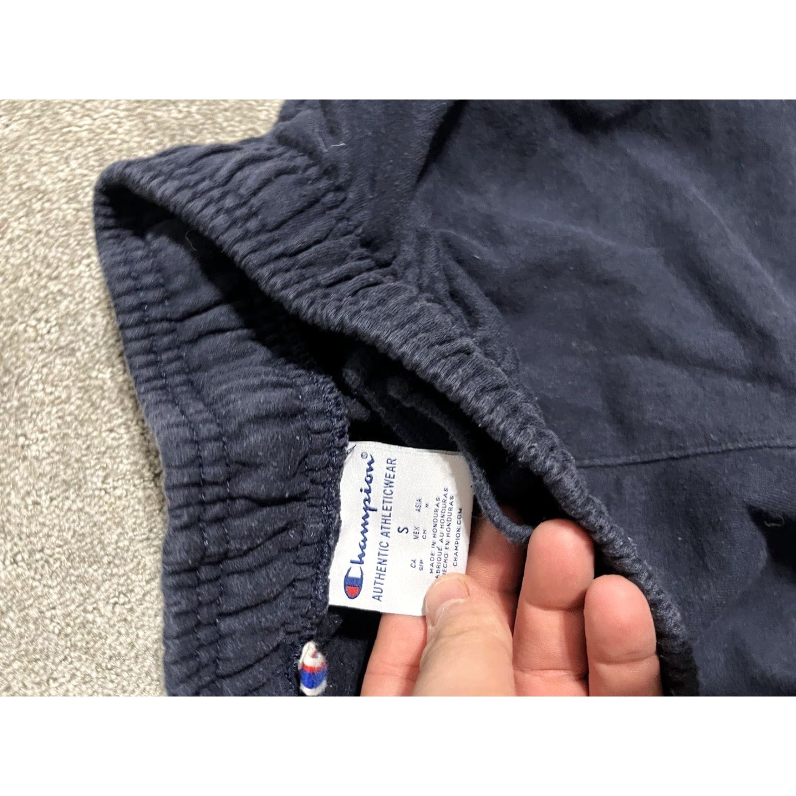 Champion Champion Sweatpants Men's Small Straight Pocket Logo Blue Cotton Casual Athletic Active Size US 29 - 5 Thumbnail