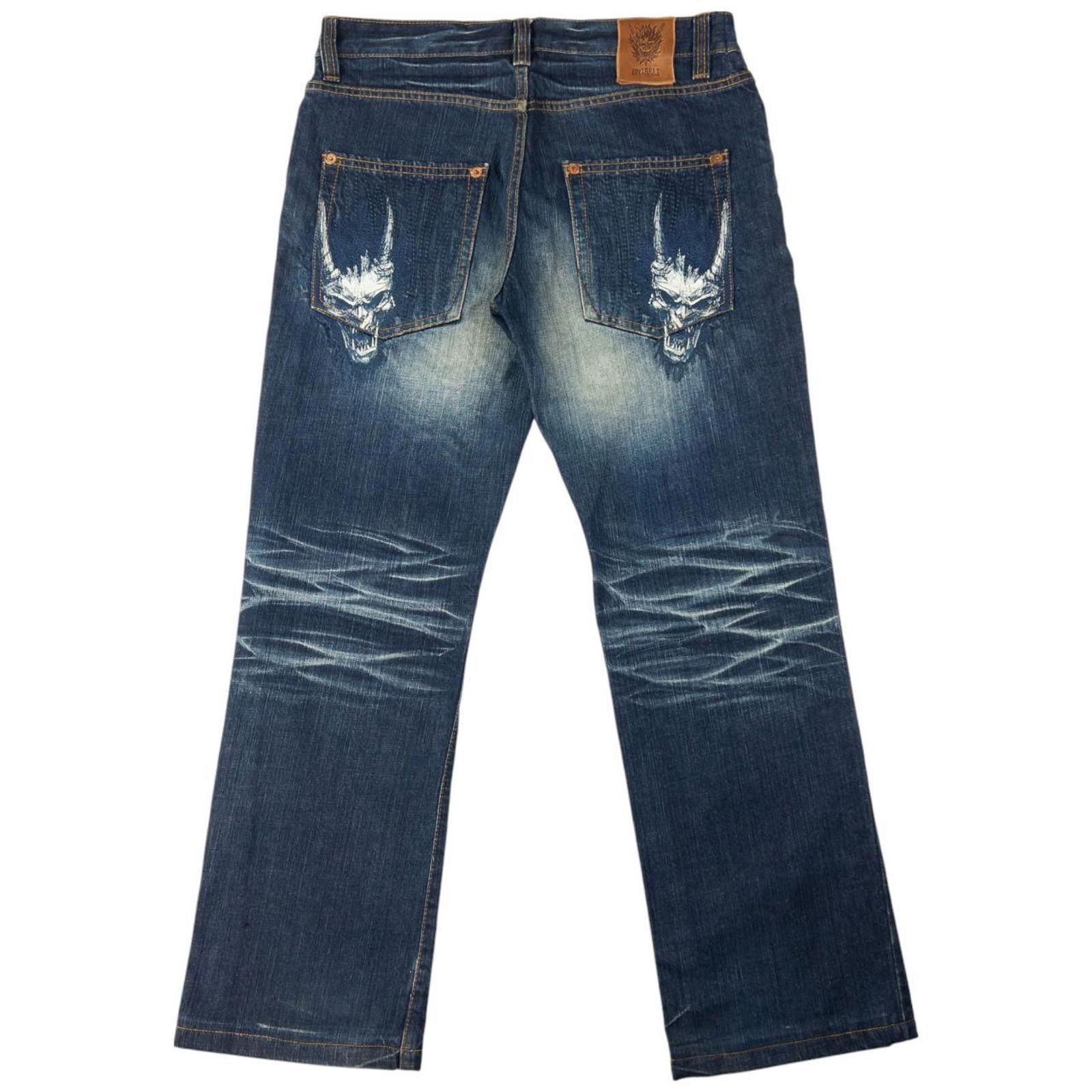 Onia Vintage Oniarai Embroidered Monster Denim Jeans Size W33 Size US 33 - 2 Thumbnail