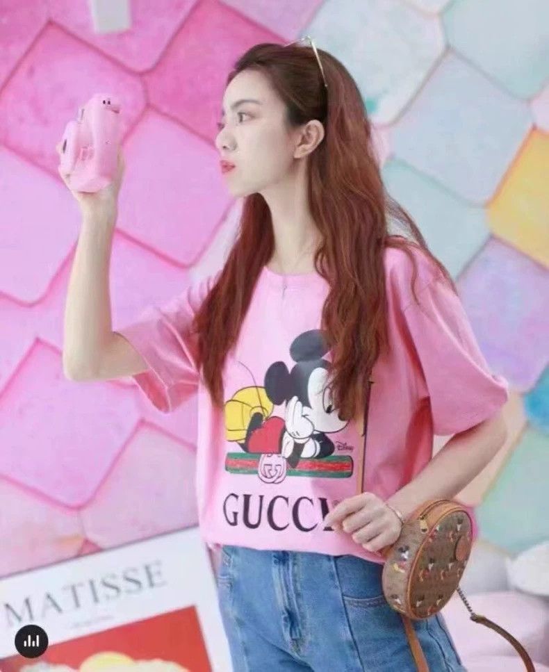 Gucci Gucci Disney co-branded pink Mickey short sleeves 2502-Next Size US XS / EU 42 / 0 - 6 Thumbnail