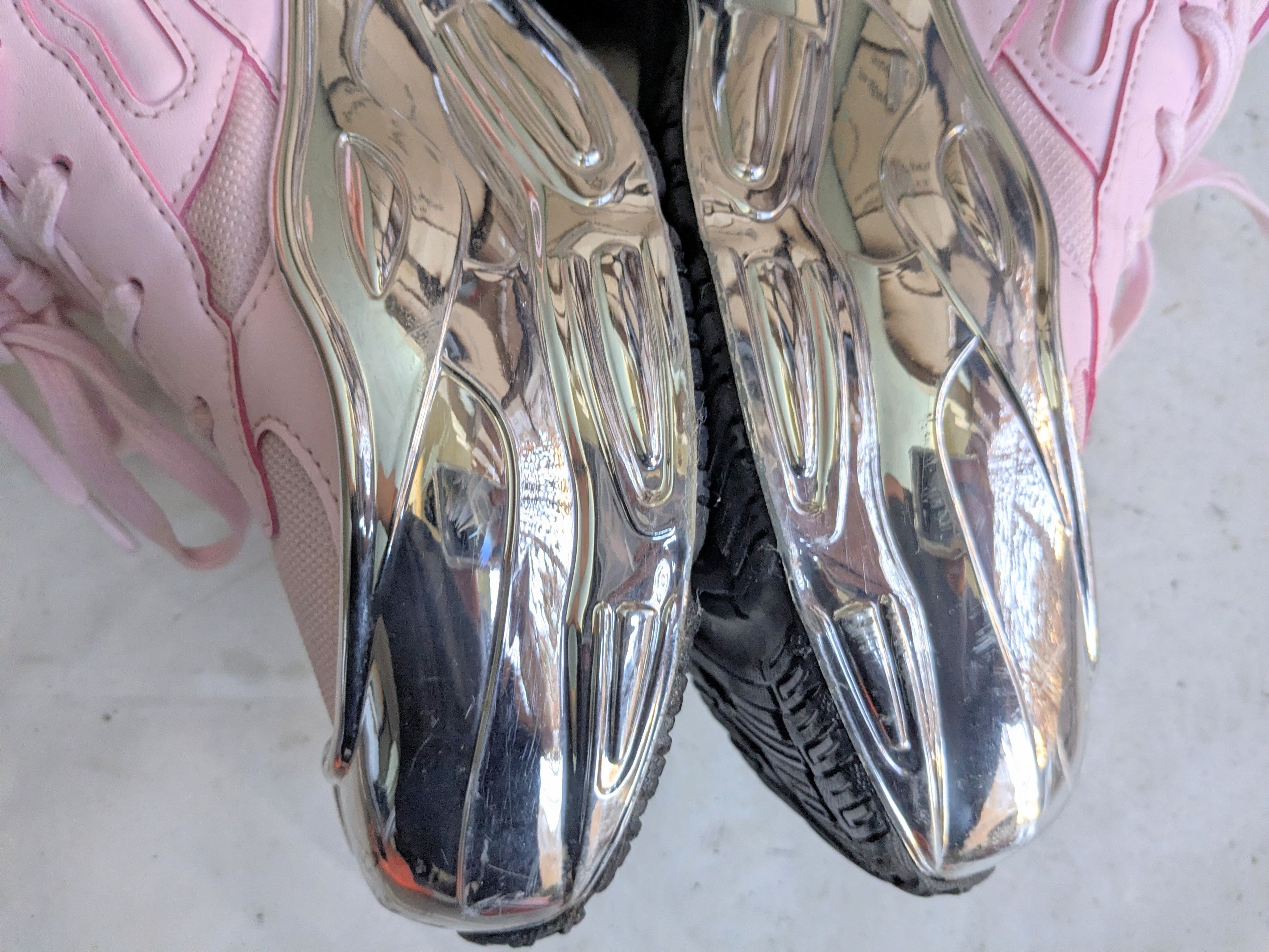 Adidas × Raf Simons Adidas Ozweego Mirrored Pink 11 Silver Chrome Size US 11 / EU 44 - 13 Thumbnail