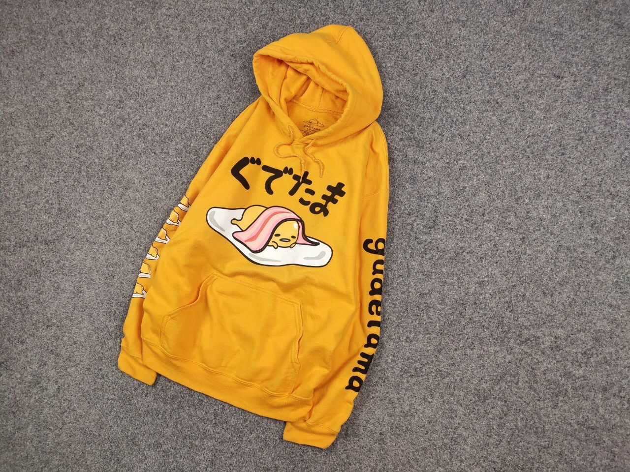 Japanese Brand Gudetama Japan Sanrio The Lazy Egg Yellow Hoodie Size US M / EU 48-50 / 2 - 3 Thumbnail