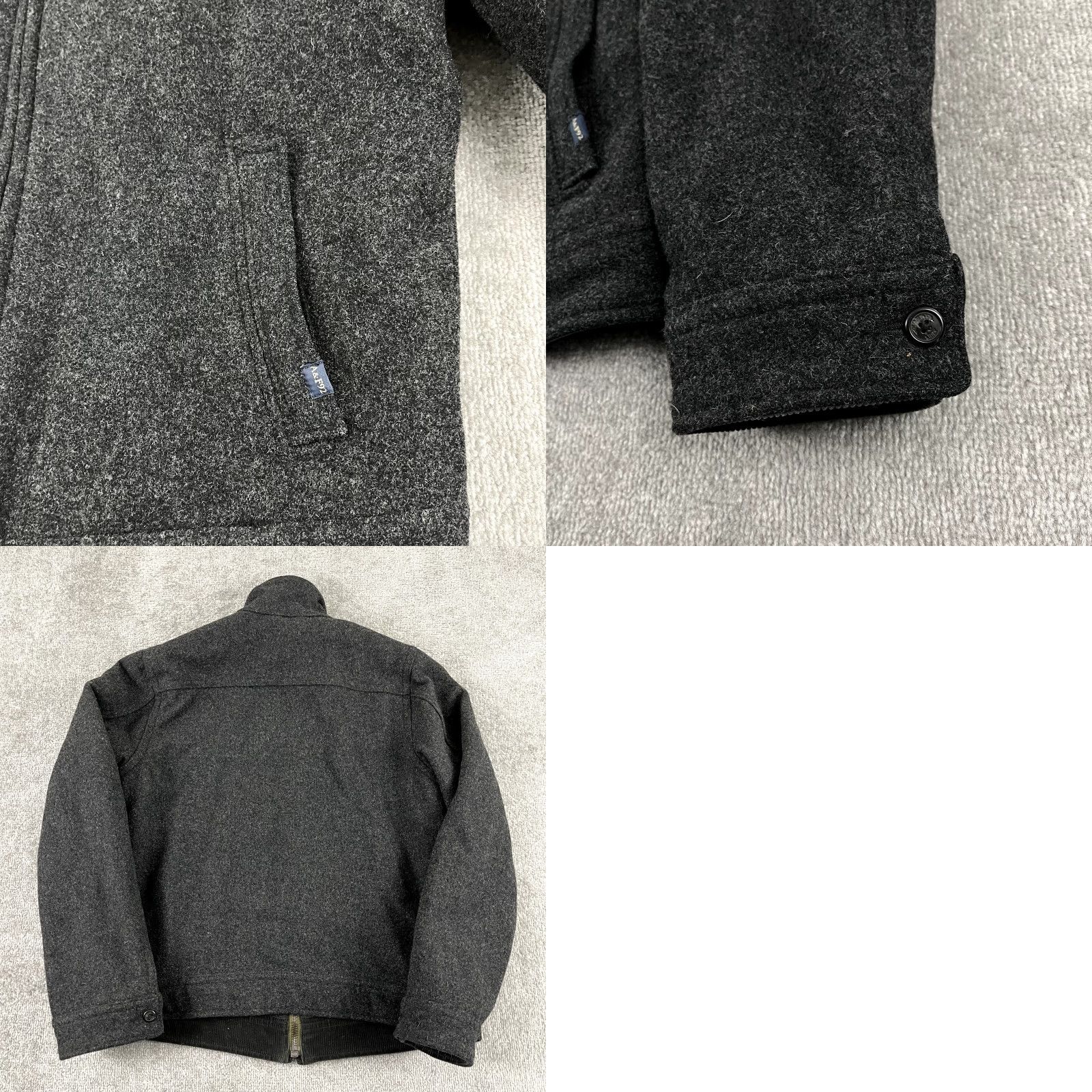 Abercrombie & Fitch VINTAGE Abercrombie & Fitch Bomber Jacket Mens XL Charcoal Gray Wool Coat Mid-Length Regular Fit Full Zip Lined Pockets Across 90s Retro Size US XL / EU 56 / 4 - 8 Thumbnail