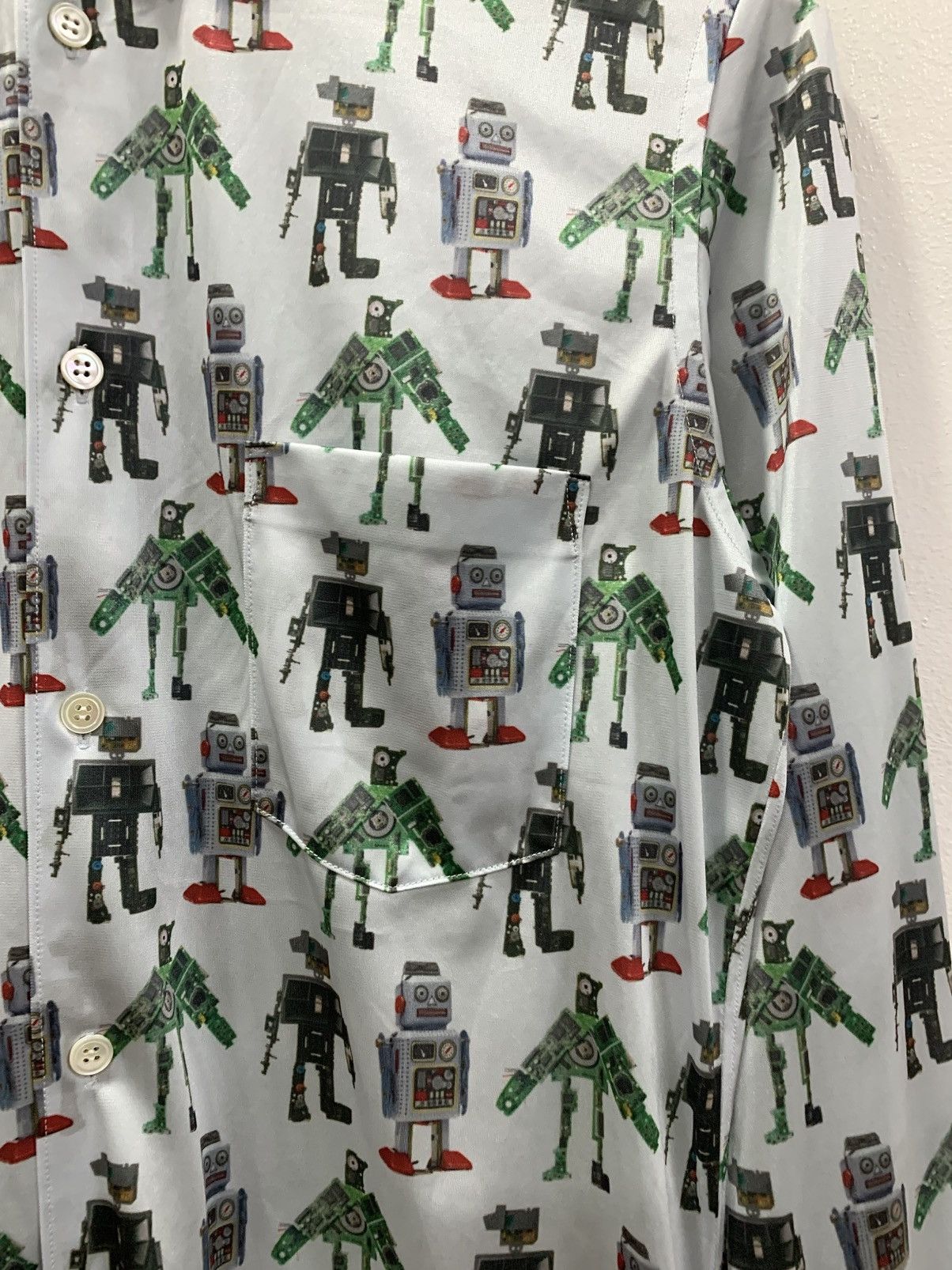 Comme des Garcons COMME des GARÇONS HOMME DEUX ROBOT AOP BUTTON-UP SHIRT Size US M / EU 48-50 / 2 - 3 Thumbnail