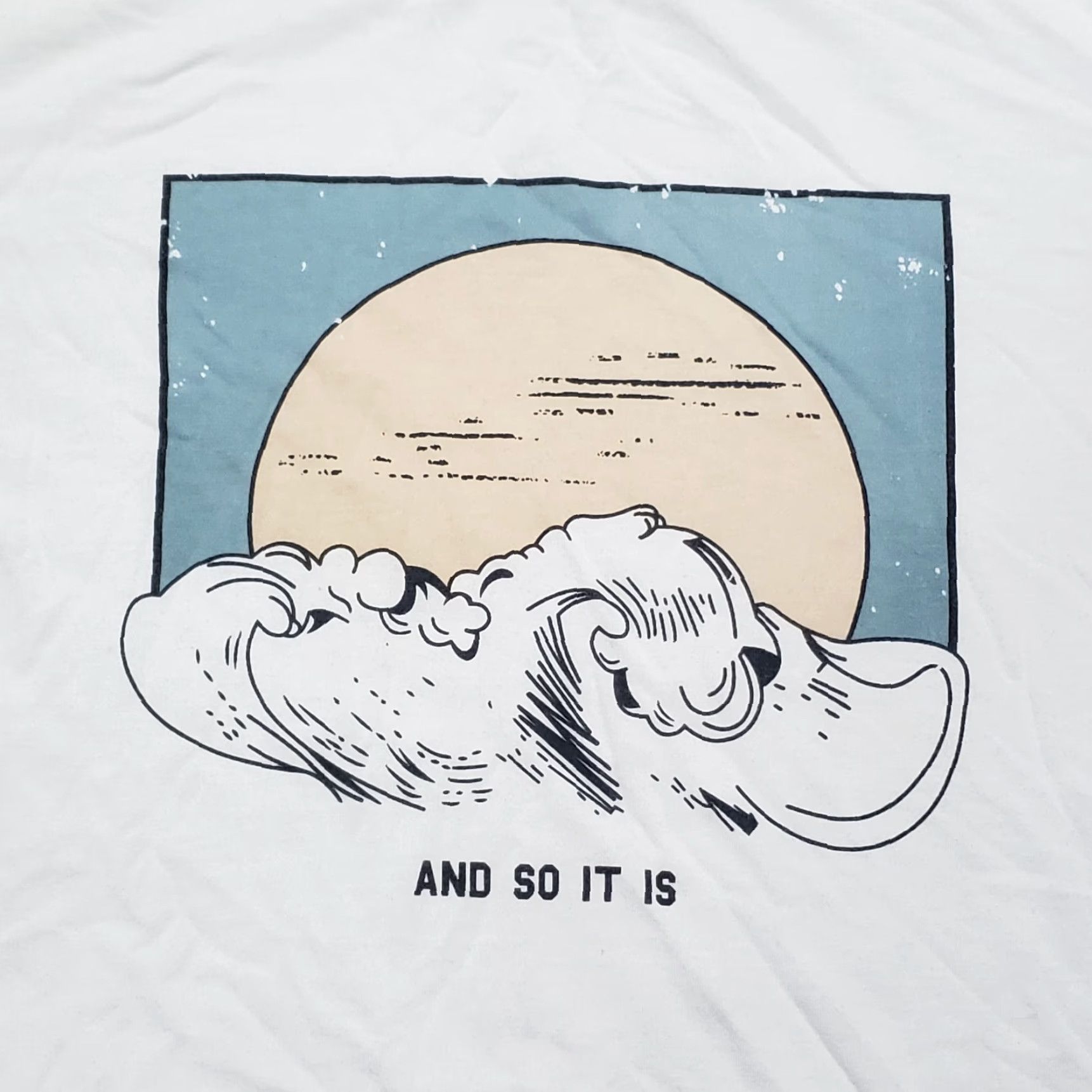 Shein SHEIN "And So It Is" Wave Short Sleeve White Tee T-Shirt Adult Women's L Large Shirt Womens Size L / US 10 / IT 46 - 2 Thumbnail