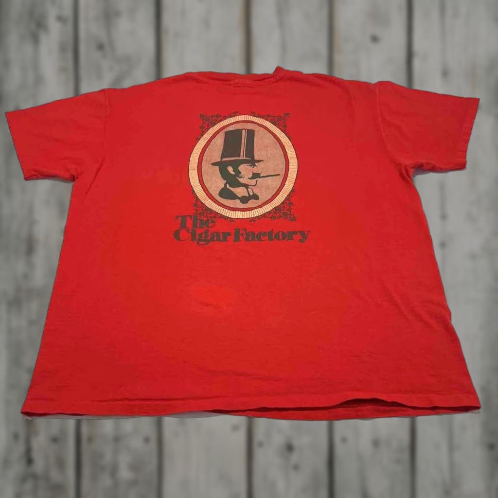 Doublet VINTAGE The Cigar Factory Red Graphic Tee XL Unbranded Unisex Short Sleeve 1990s Double Sided Single Stitch Size US XL / EU 56 / 4 - 1 Thumbnail