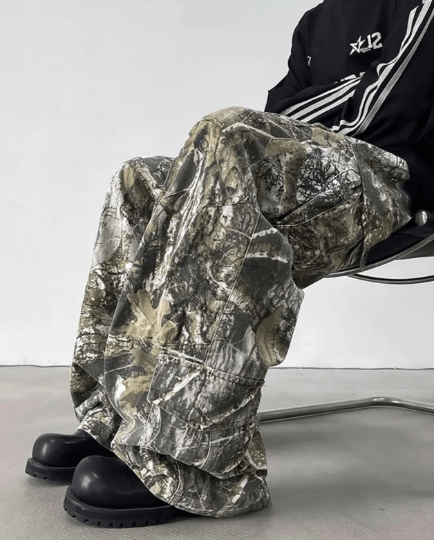 Japanese Brand Camouflage Baggy Cargo Jeans Size US 30 / EU 46 - 5 Thumbnail