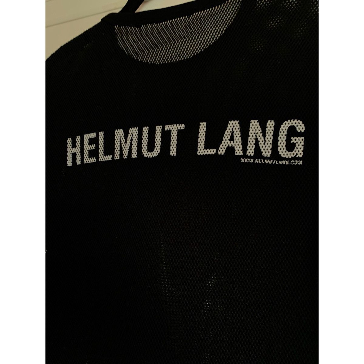 Helmut Lang HELMUT LANG BLACK LOGO MESH TOP Size US M / EU 48-50 / 2 - 10 Thumbnail