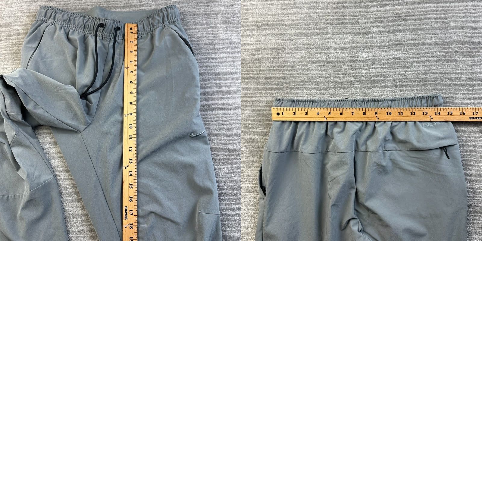Nike Nike Pro Pants Mens M Activewear Sweatpants Pockets Elastic Waist Gray Polyester Regular Fit Vintage No Size US 31 - 9 Thumbnail