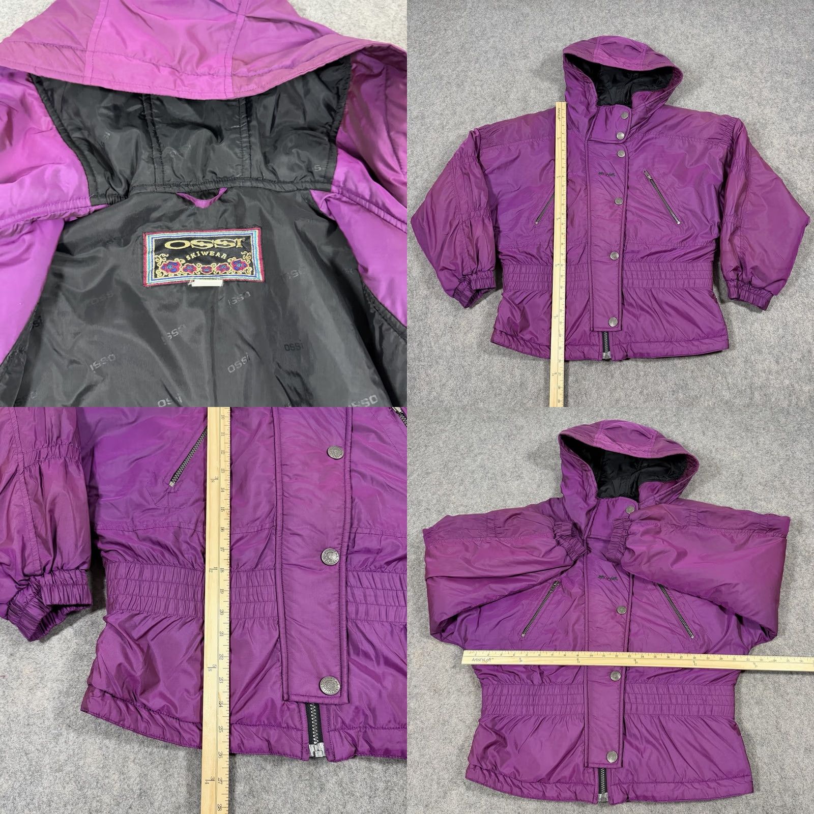 Vintage OSSI Skiwear Puffer Jacket Women's XS S? Purple Size S / US 4 / IT 40 - 9 Thumbnail
