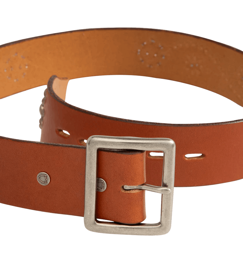 Full Count & Co. o1h1sh11225 Size:32/Turquoise Flower Studs Belt in Brown Size ONE SIZE - 2 Thumbnail
