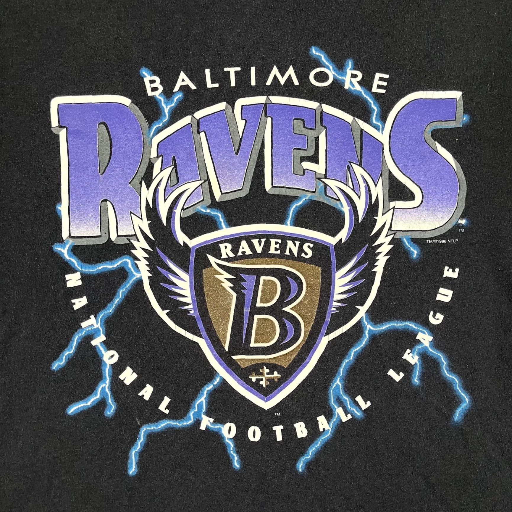 Vintage VINTAGE Baltimore Ravens Shirt Men XL Black Graphic Tee 90s NFL Sports Retro Size US XL / EU 56 / 4 - 2 Thumbnail