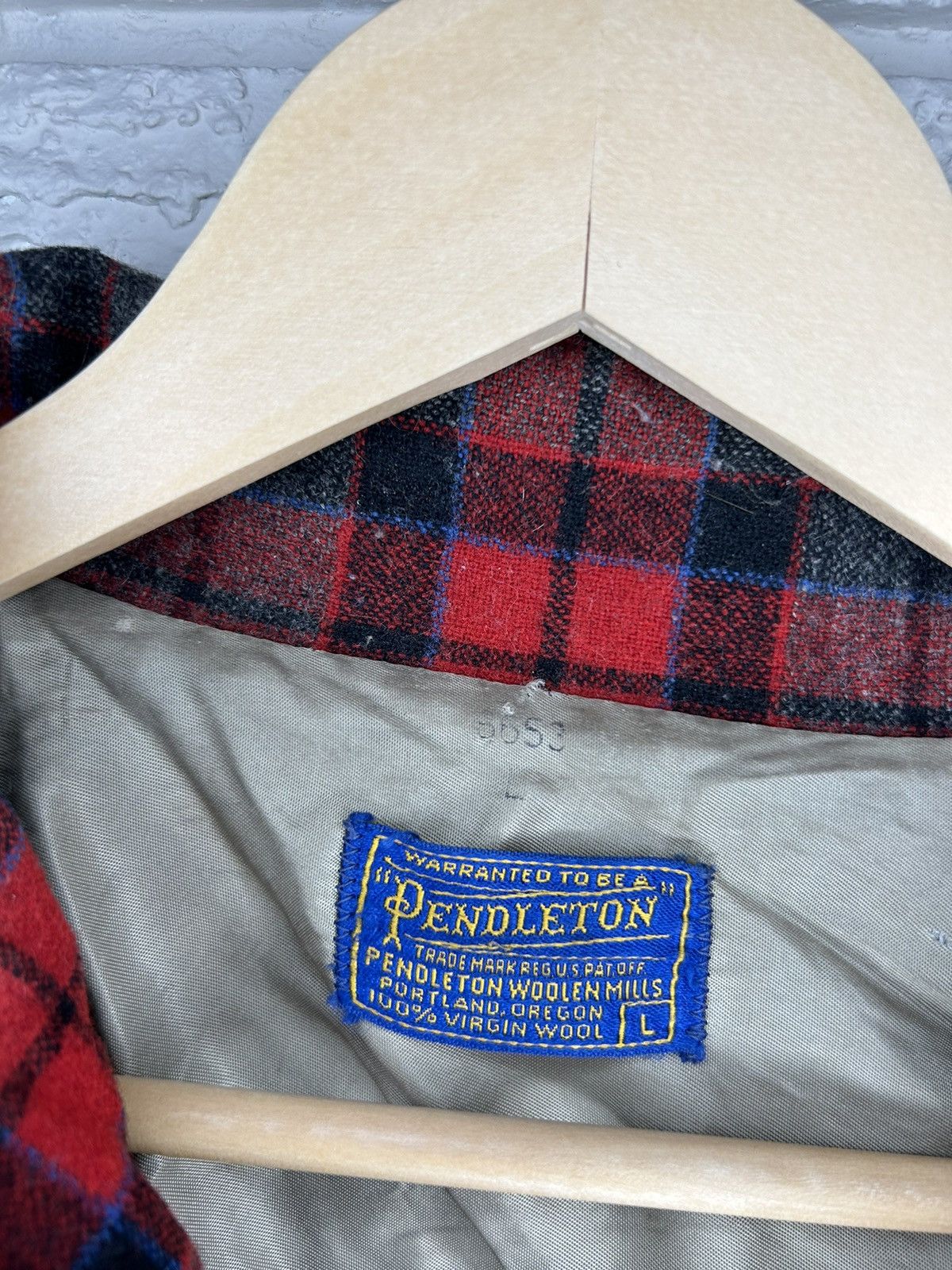 Pendleton × Vintage Vintage 60s Pendleton Wool Tartan Plaid Button Up Flannel Size US L / EU 52-54 / 3 - 8 Thumbnail