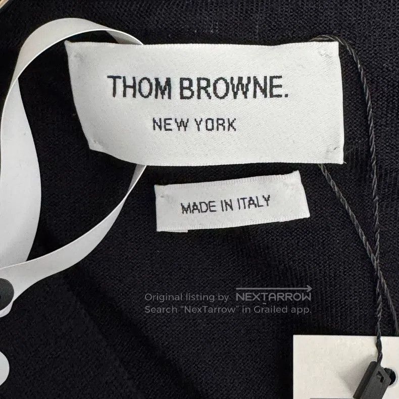 Thom Browne Thom Browne New Navy Blue Striped Cardigan Size US L / EU 52-54 / 3 - 5 Thumbnail