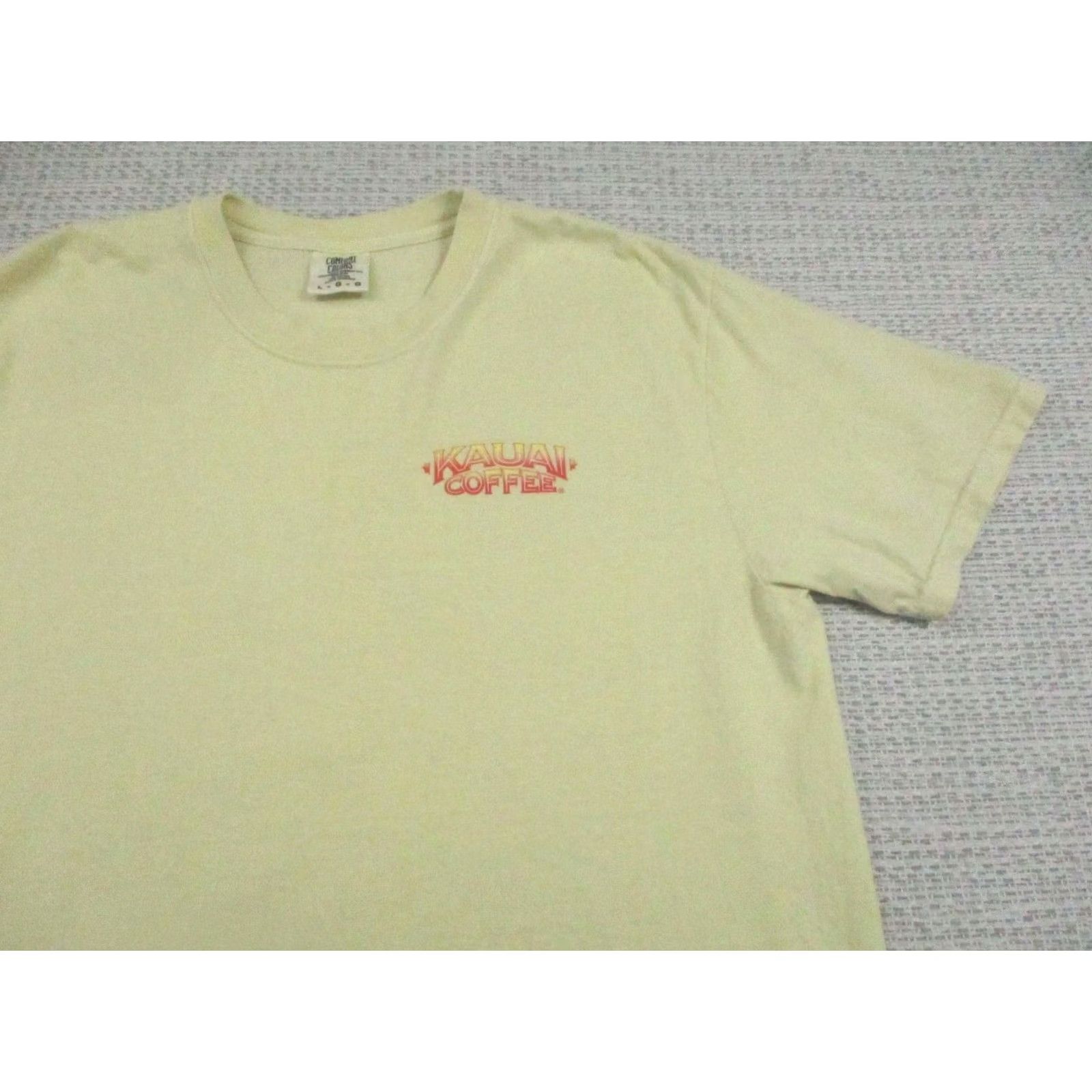 Comfort Colors Comfort Colors Big Braddahs Coffee Shirt Mens Large Yellow Kauai Graphic Tee Size US L / EU 52-54 / 3 - 4 Thumbnail