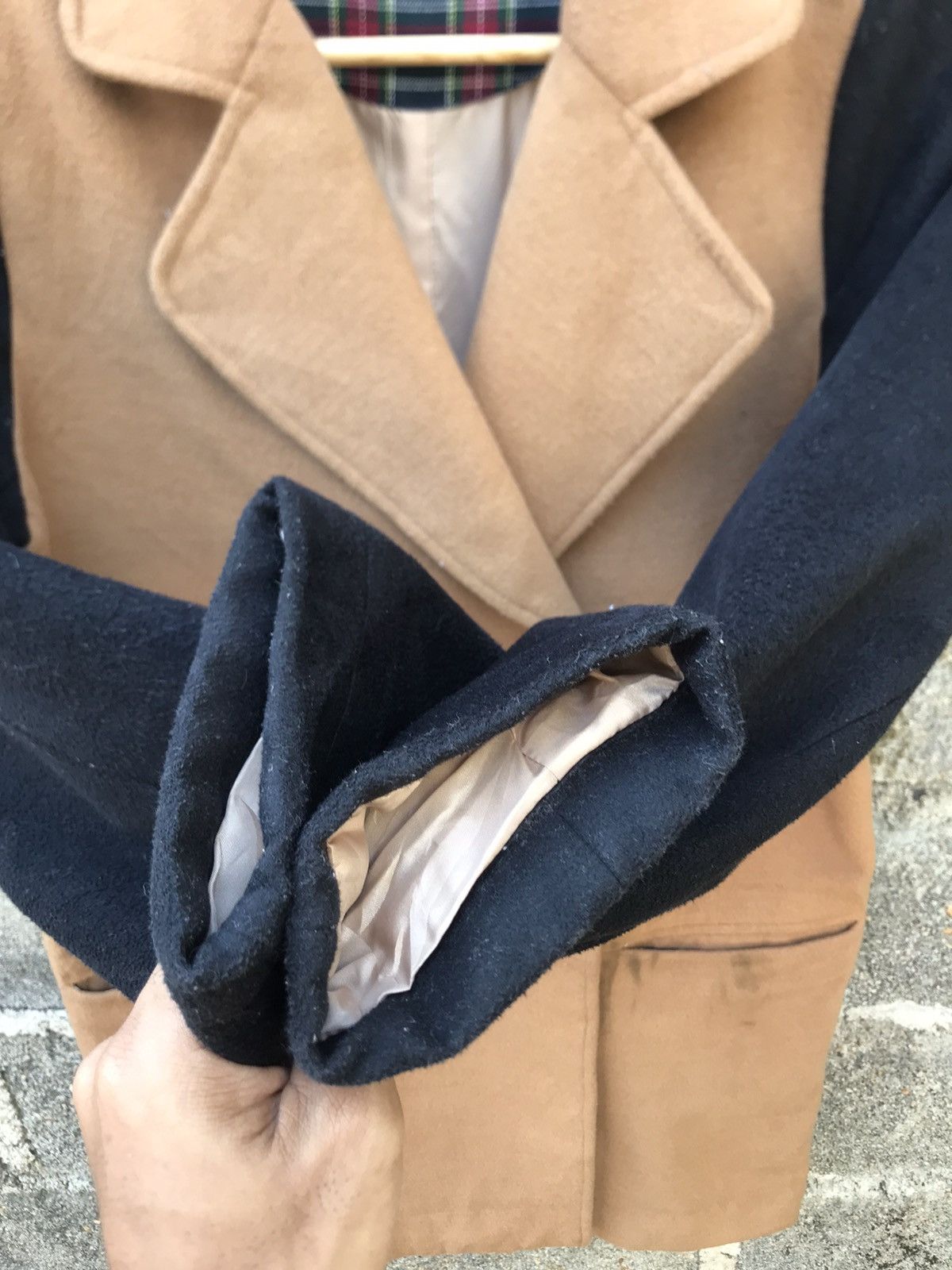 Japanese Brand Long Coat Double Breasted Two Tone Colour Size M / US 6-8 / IT 42-44 - 5 Thumbnail