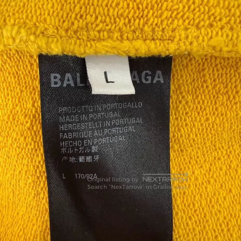 Balenciaga Balenciaga Micro Logo Embroidered Sports Hooded Sweatshirt Size US L / EU 52-54 / 3 - 5 Thumbnail