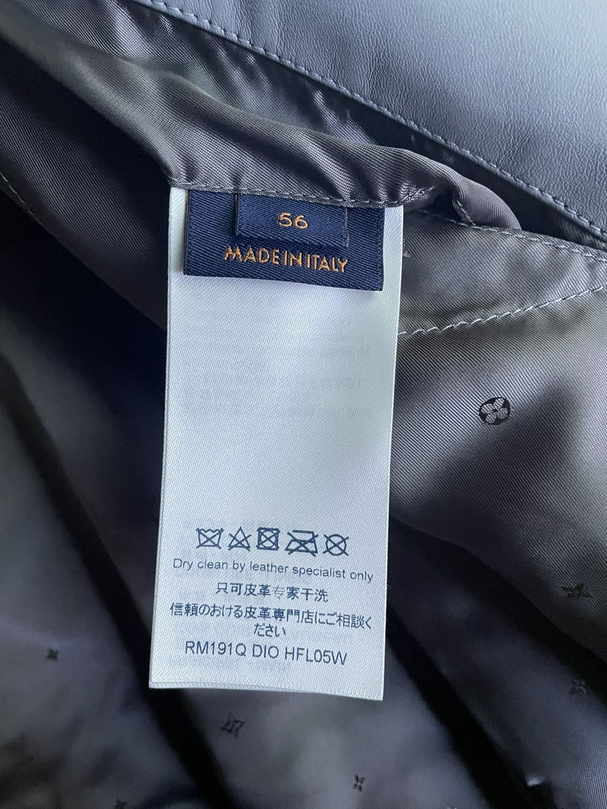 Louis Vuitton Louis Vuitton Grey Leather Jacket Size US XL / EU 56 / 4 - 14 Thumbnail