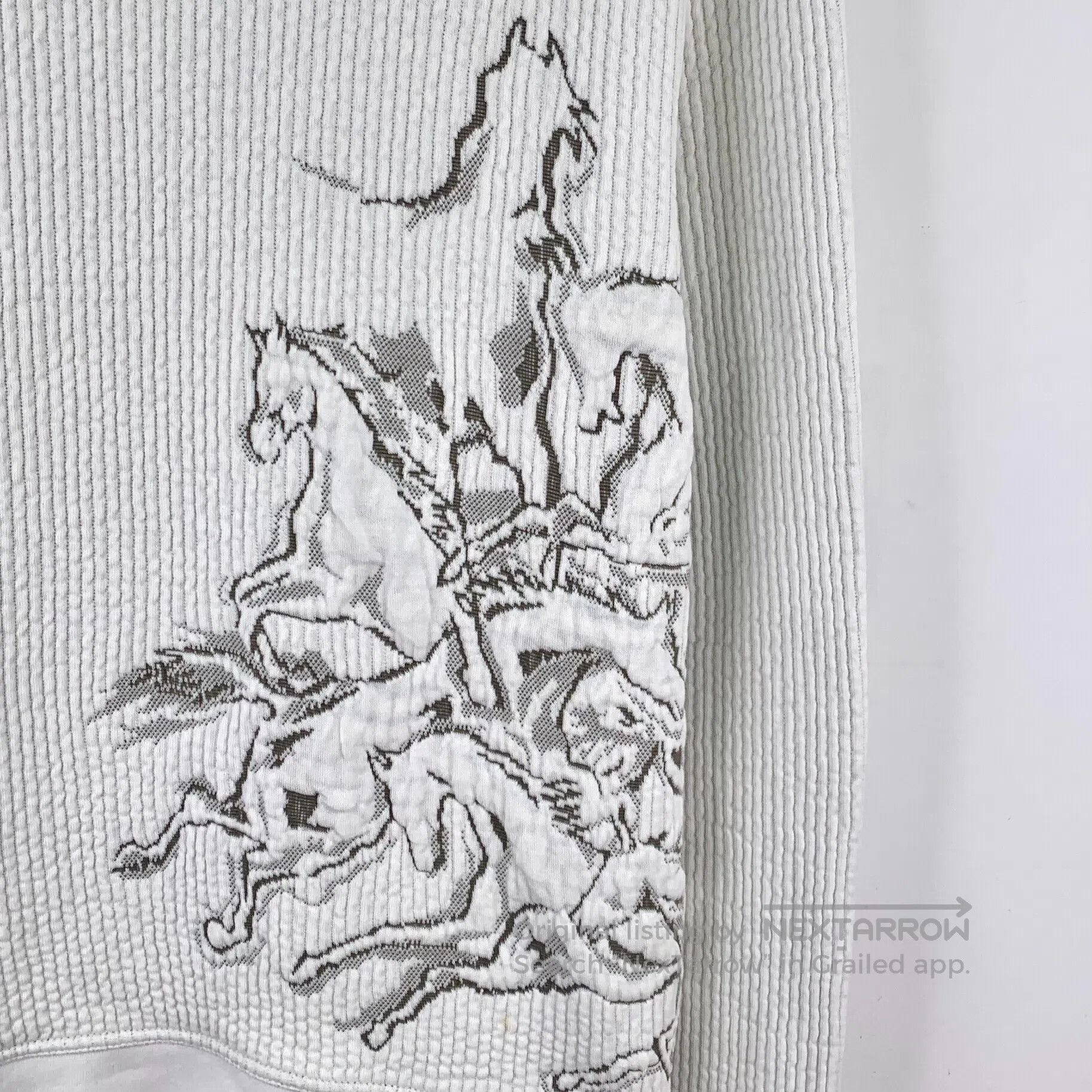 Hermes Hermes White horse totem jacquard cotton round neck long s Size US M / EU 48-50 / 2 - 4 Thumbnail
