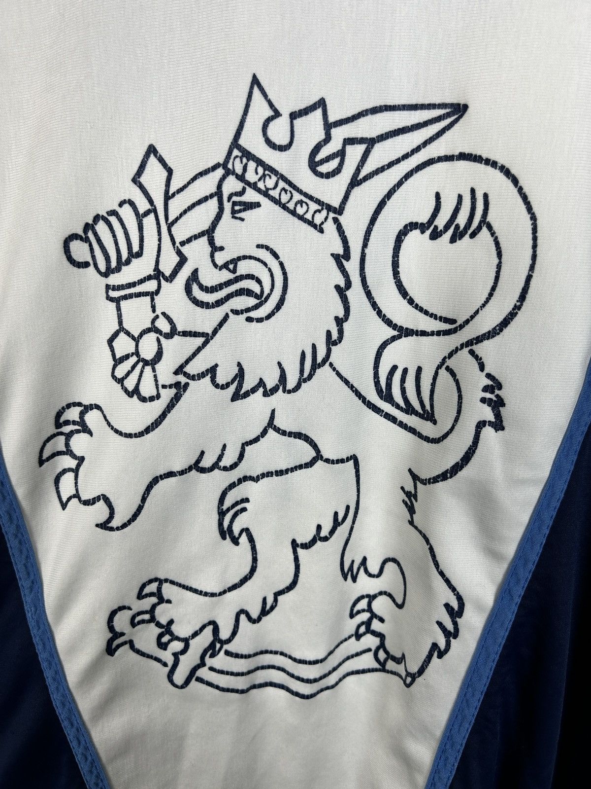 Vintage 90s Vintage KSB Finland Suomi Hockey Sportswear Jacket White Size US L / EU 52-54 / 3 - 9 Thumbnail