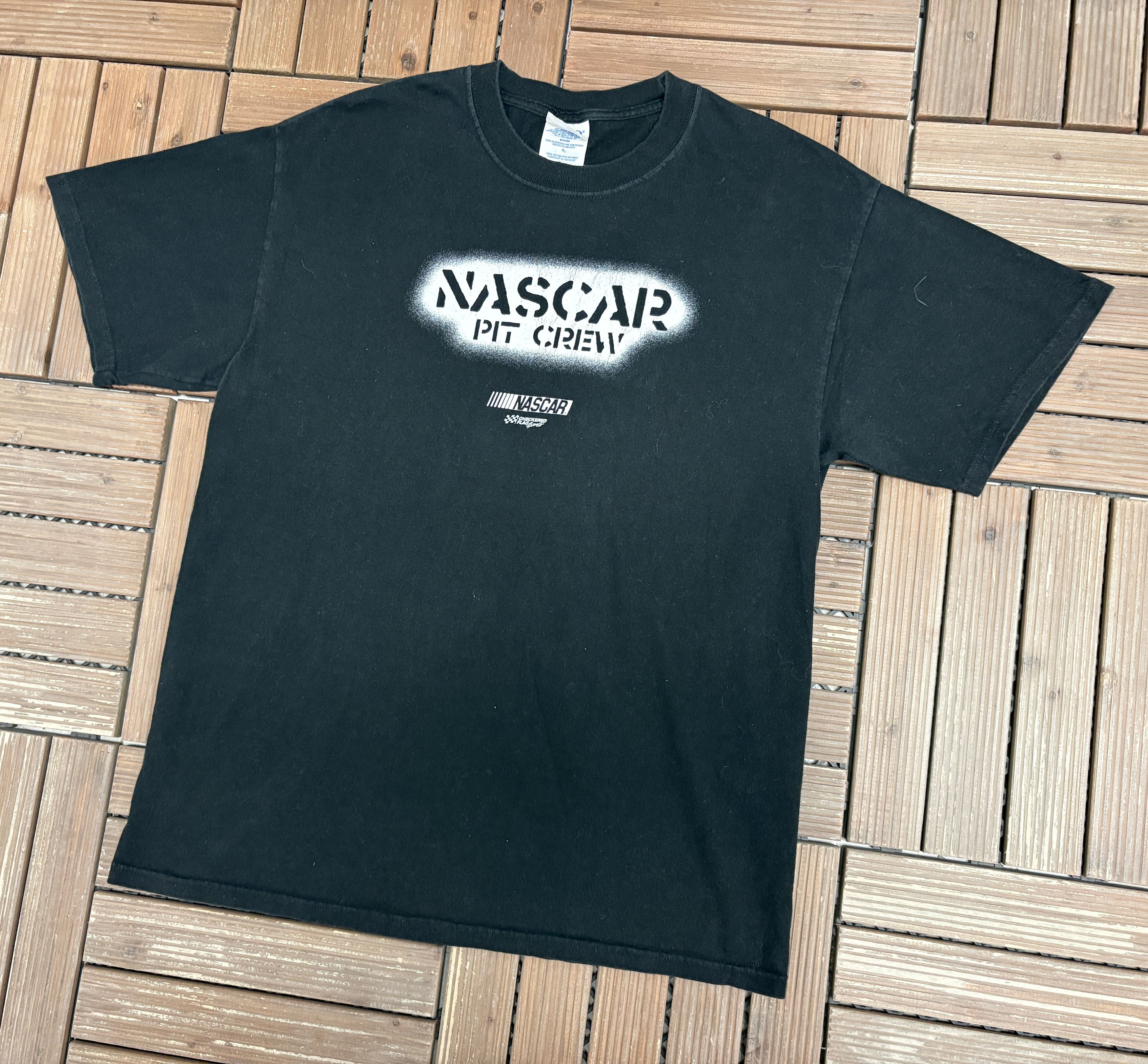 Vintage NASCAR PIt Crew Vintage Black T-Shirt Tee Size US L / EU 52-54 / 3 - 3 Thumbnail