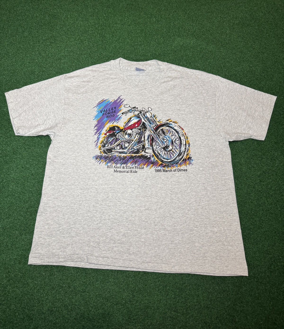Hanes Valley Forge Hog Motorcycle Biker March Of Dimes XL T Shirt Size US XL / EU 56 / 4 - 1 Thumbnail