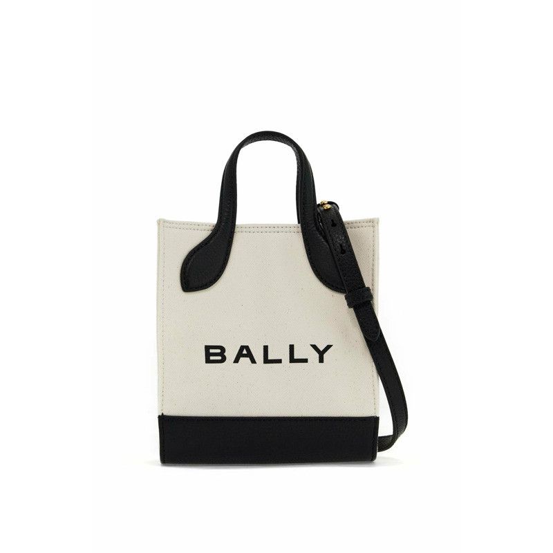 Bally o1s22i1n0225 Size: OS / Mini Fabric Bar Bag in Natrual/Black Size ONE SIZE - 1 Thumbnail