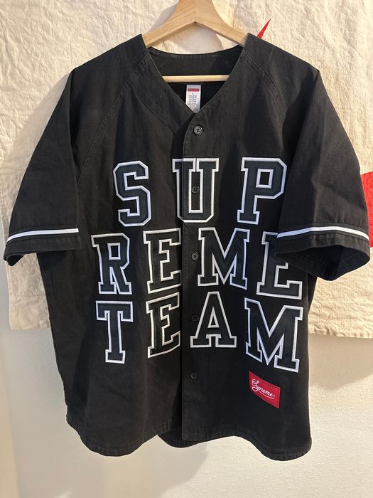 Supreme Men's Denim Baseball Jersey