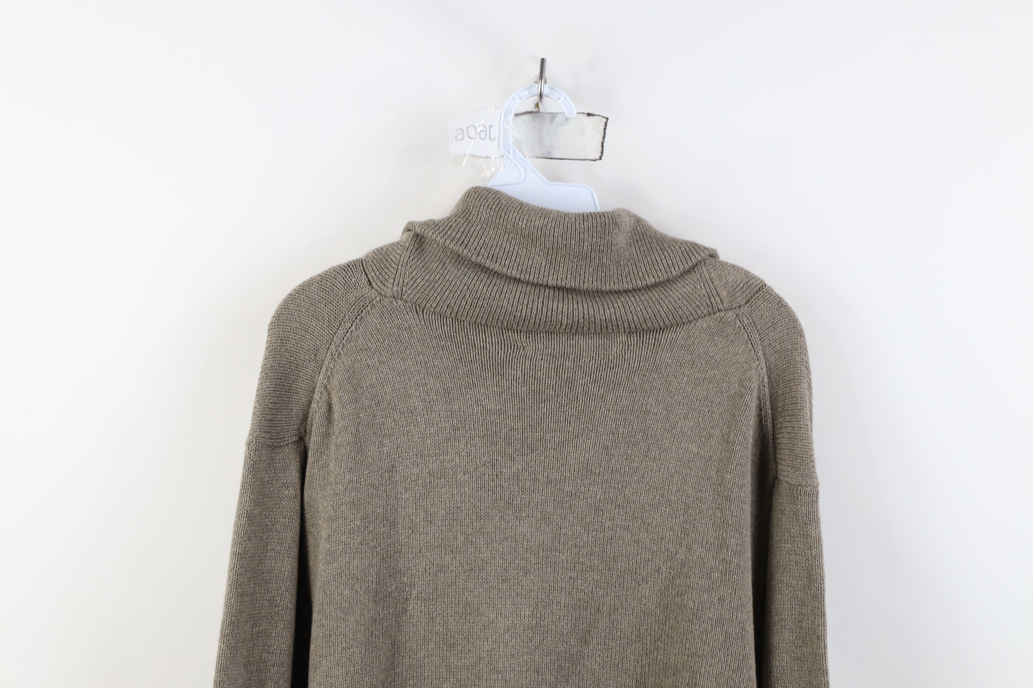 J.Crew J Crew Cotton Ribbed Knit Toggle Button Shawl Sweater Beige Size US L / EU 52-54 / 3 - 12 Thumbnail