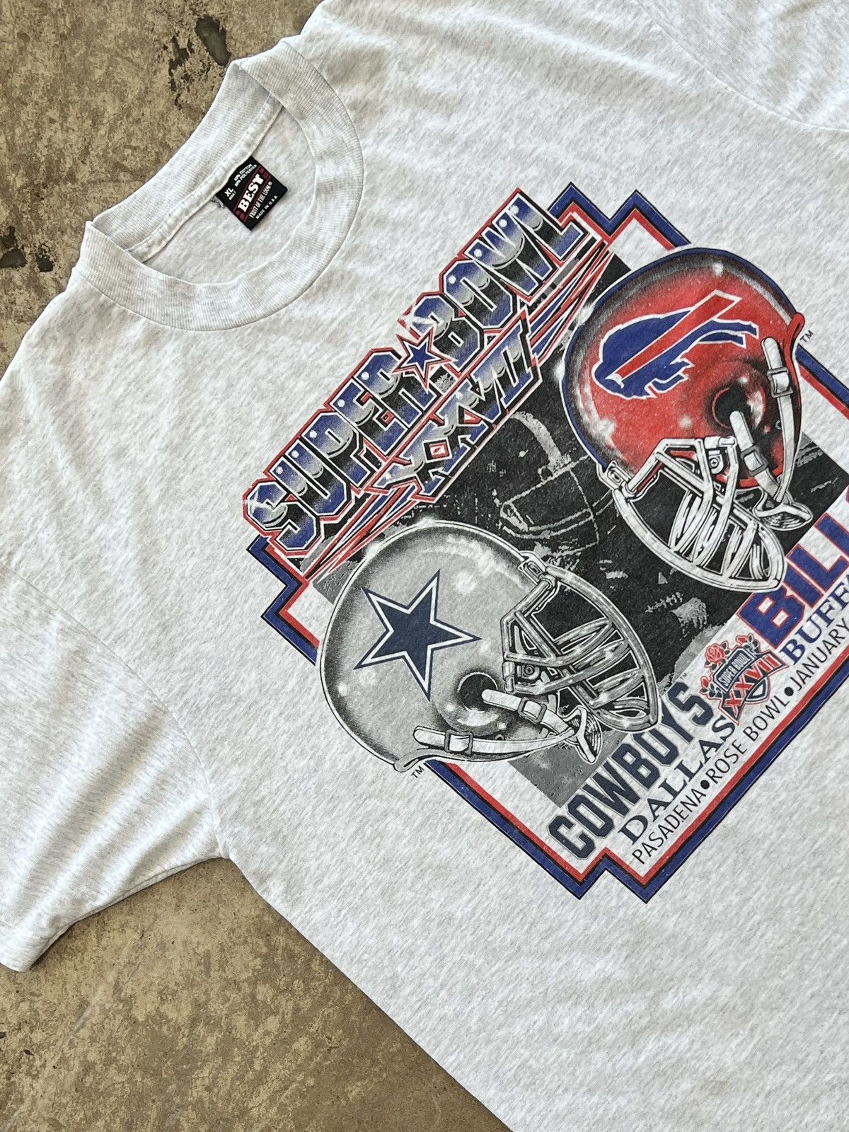 NFL Vintage 1993 Super Bowl Cowboys Bills Single Stitch Tee XL Size US XL / EU 56 / 4 - 1 Thumbnail