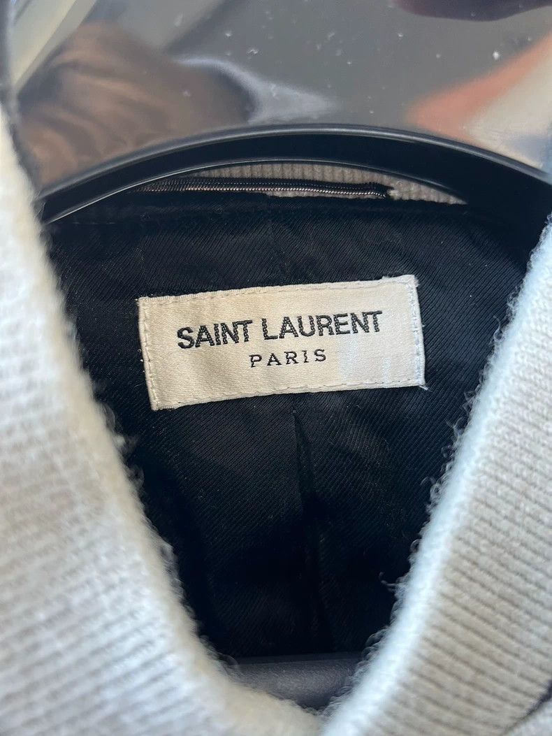 Saint Laurent Paris Saint Laurent Paris 21FW white spliced baseball jacket-2506 Size US XL / EU 56 / 4 - 2 Thumbnail