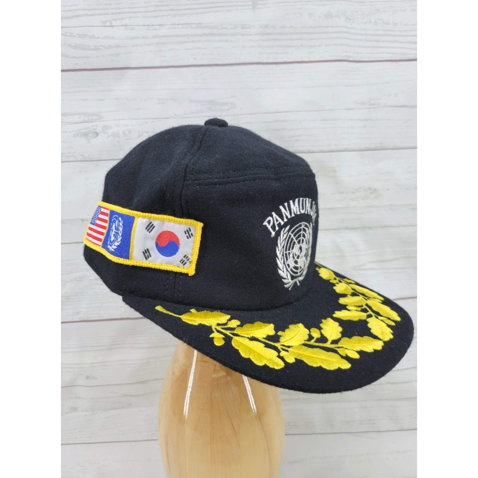 Vintage VINTAGE Unbranded Men's Snapback PANMUNJOM Embroidered Baseball Hat, Adjustable, Black, Baseball Cap, Embroidered, G13 Size ONE SIZE - 3 Thumbnail