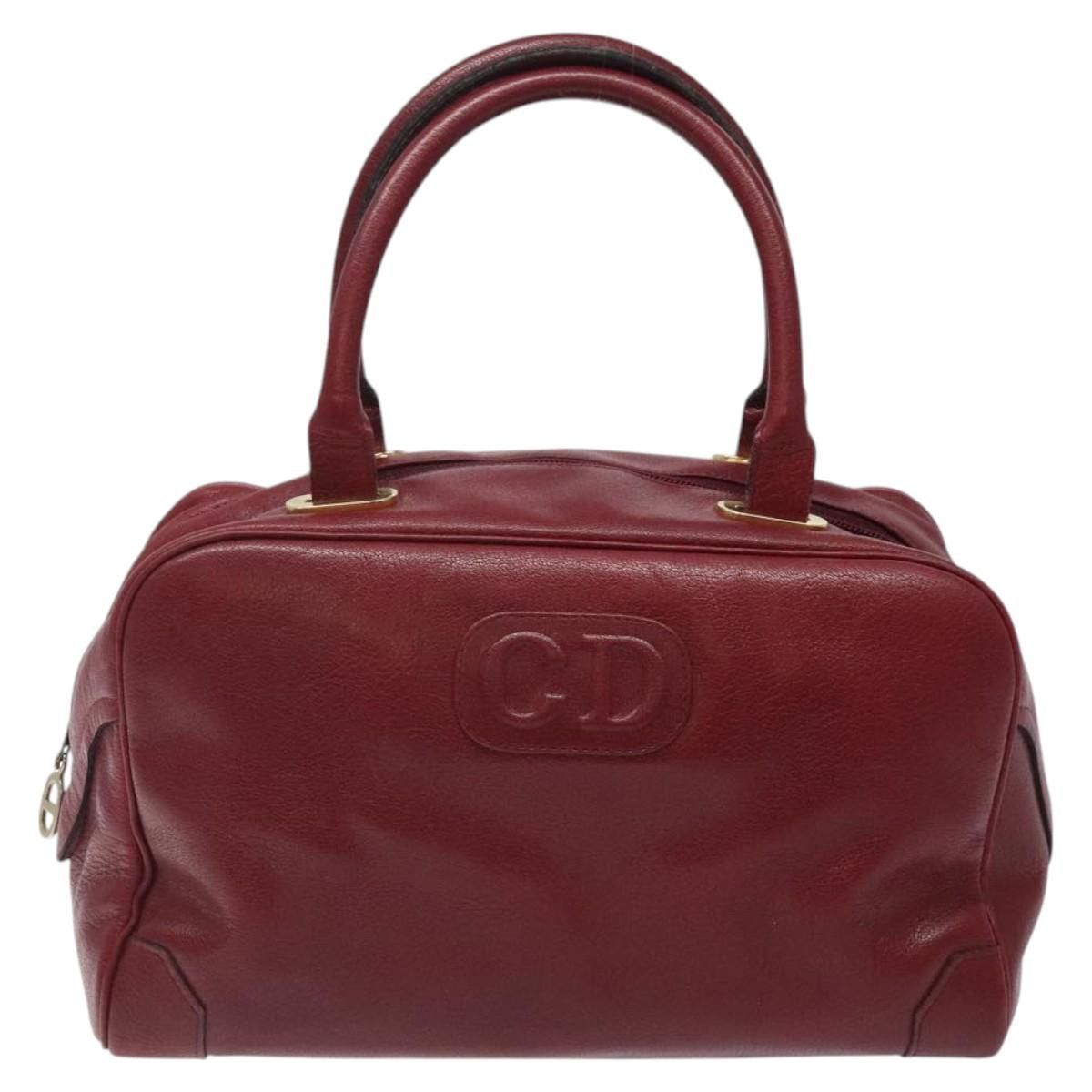 Dior DIOR Hand Bag Leather Red Gold Size ONE SIZE - 2 Thumbnail