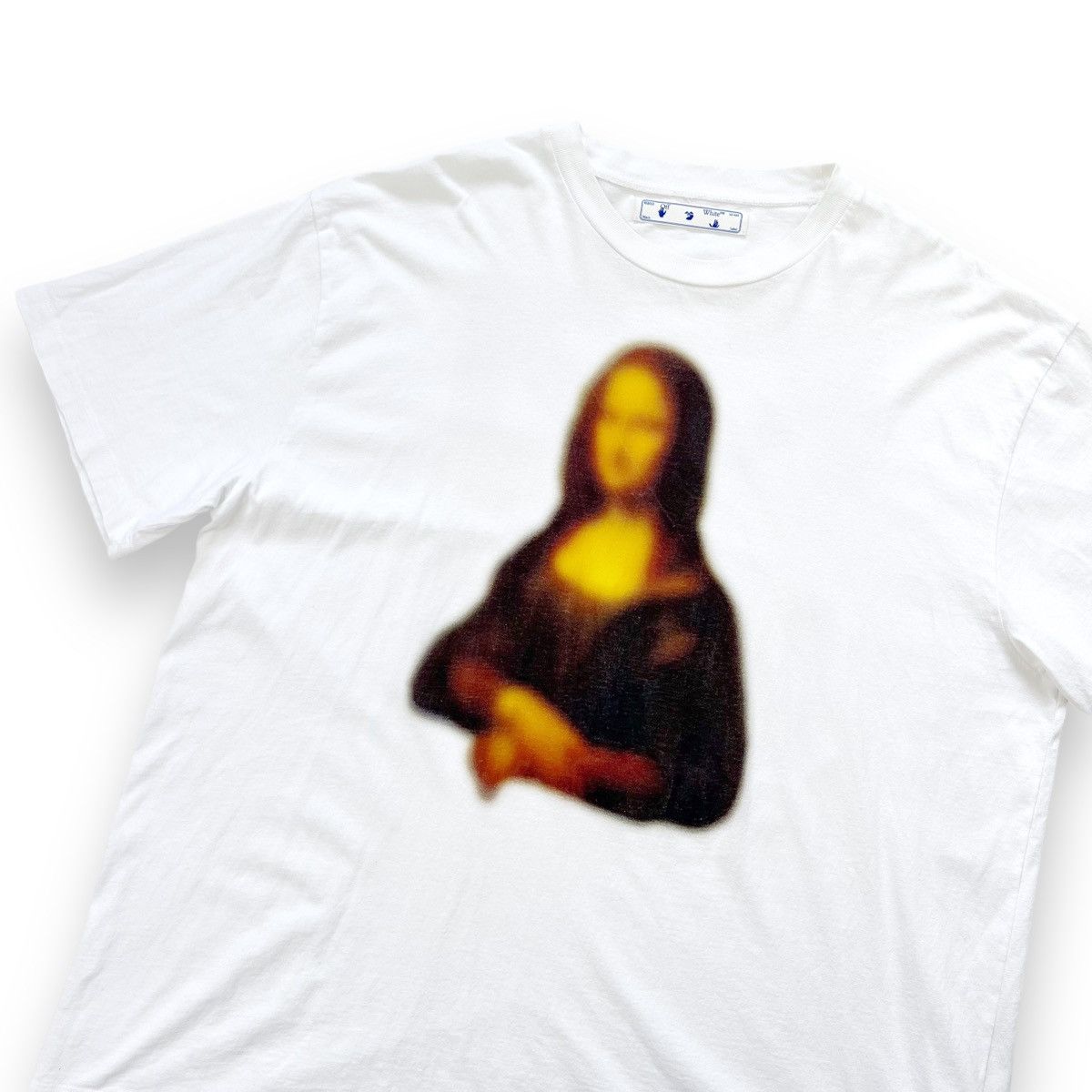 image of Off White Off-White Mona Lisa Blur White T Shirt, Men's (Size 2XL)