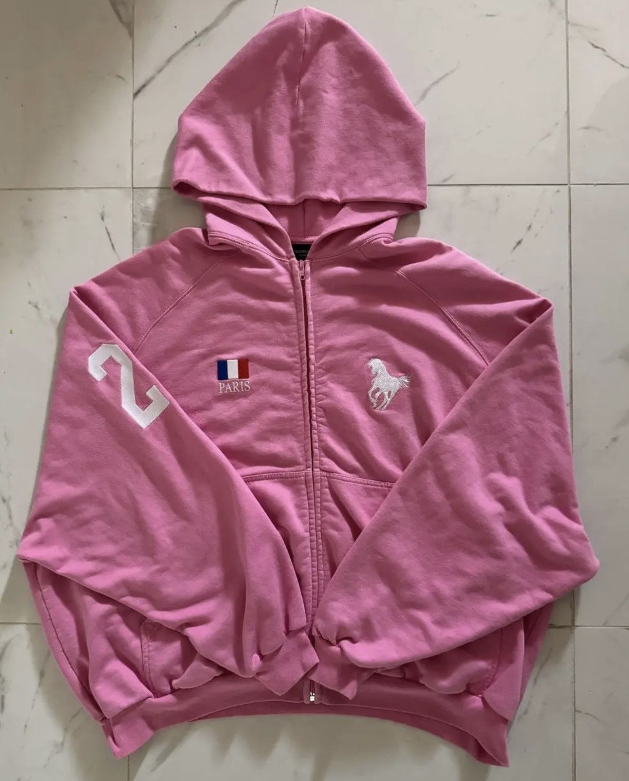 Balenciaga Balenciaga Polo Mud Zip Up Hoodie | Grailed