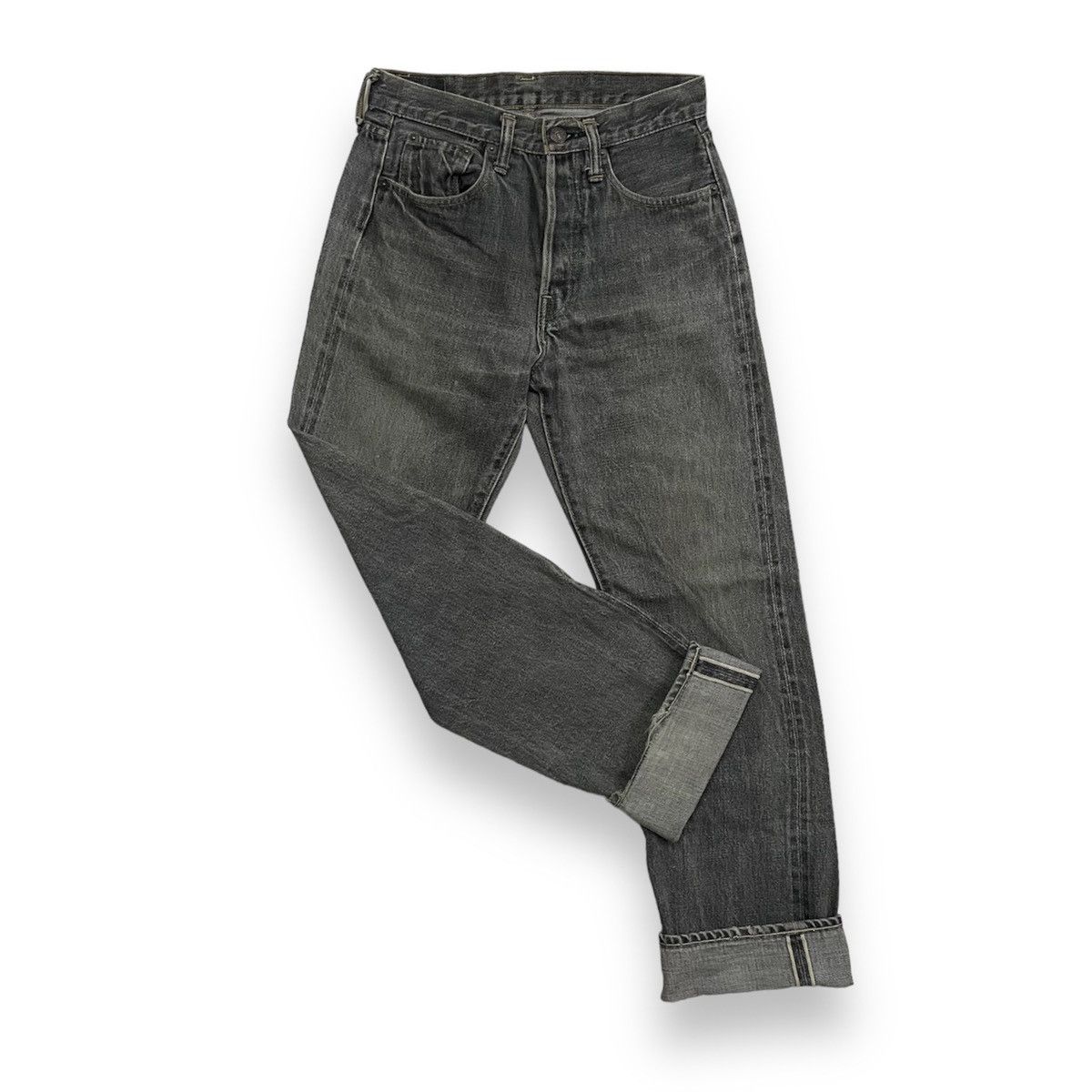 Denime Vintage 90’s Big E Denime Selvedge Jeans “black” Hard to fin Size US 28 / EU 44 - 2 Thumbnail
