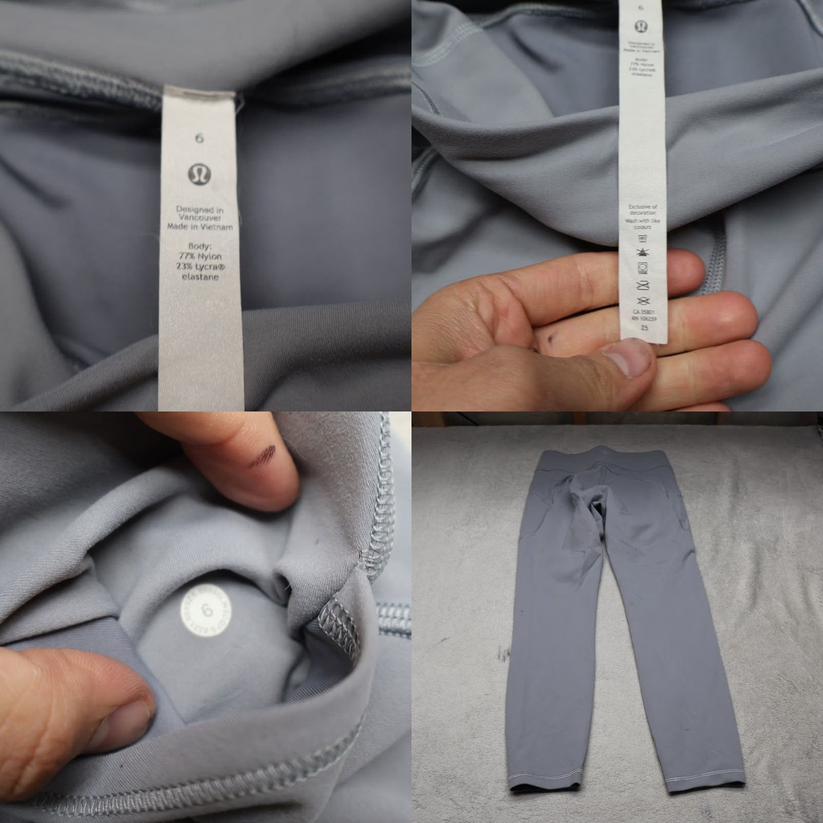 Lululemon Lululemon Leggings Womens 6 Gray Invigorate High Rise Tight Athletic Yoga 25x27 Shirt? Size 28" / US 6 / IT 42 - 8 Thumbnail