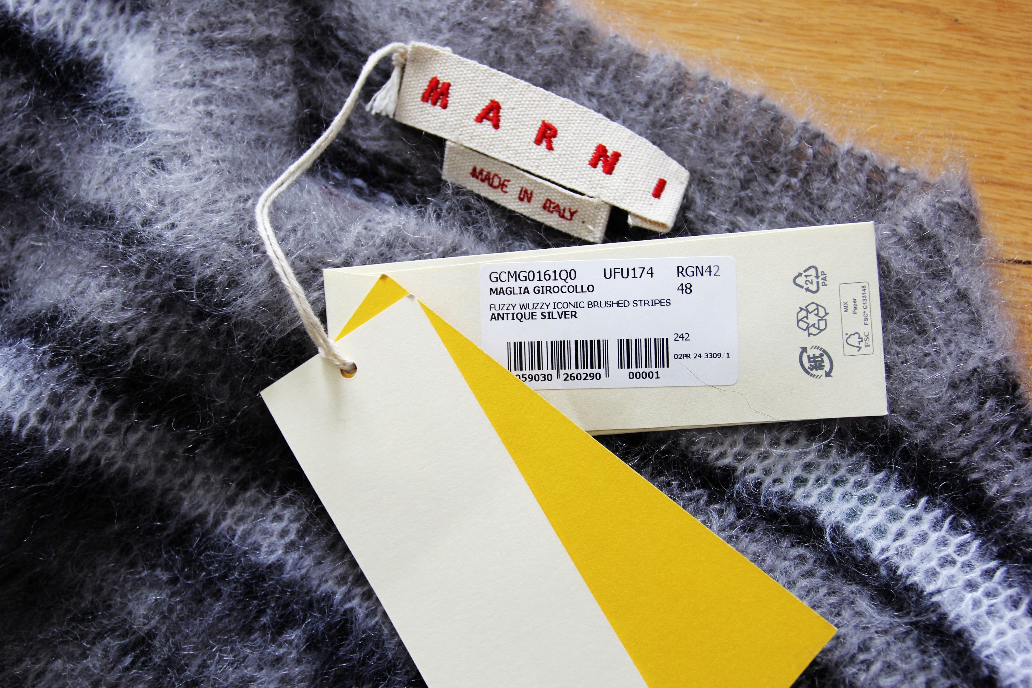 Marni BNWT AW24 MARNI FUZZY WUZZY MOHAIR BRUSHED SWEATER 48 Size US M / EU 48-50 / 2 - 8 Thumbnail
