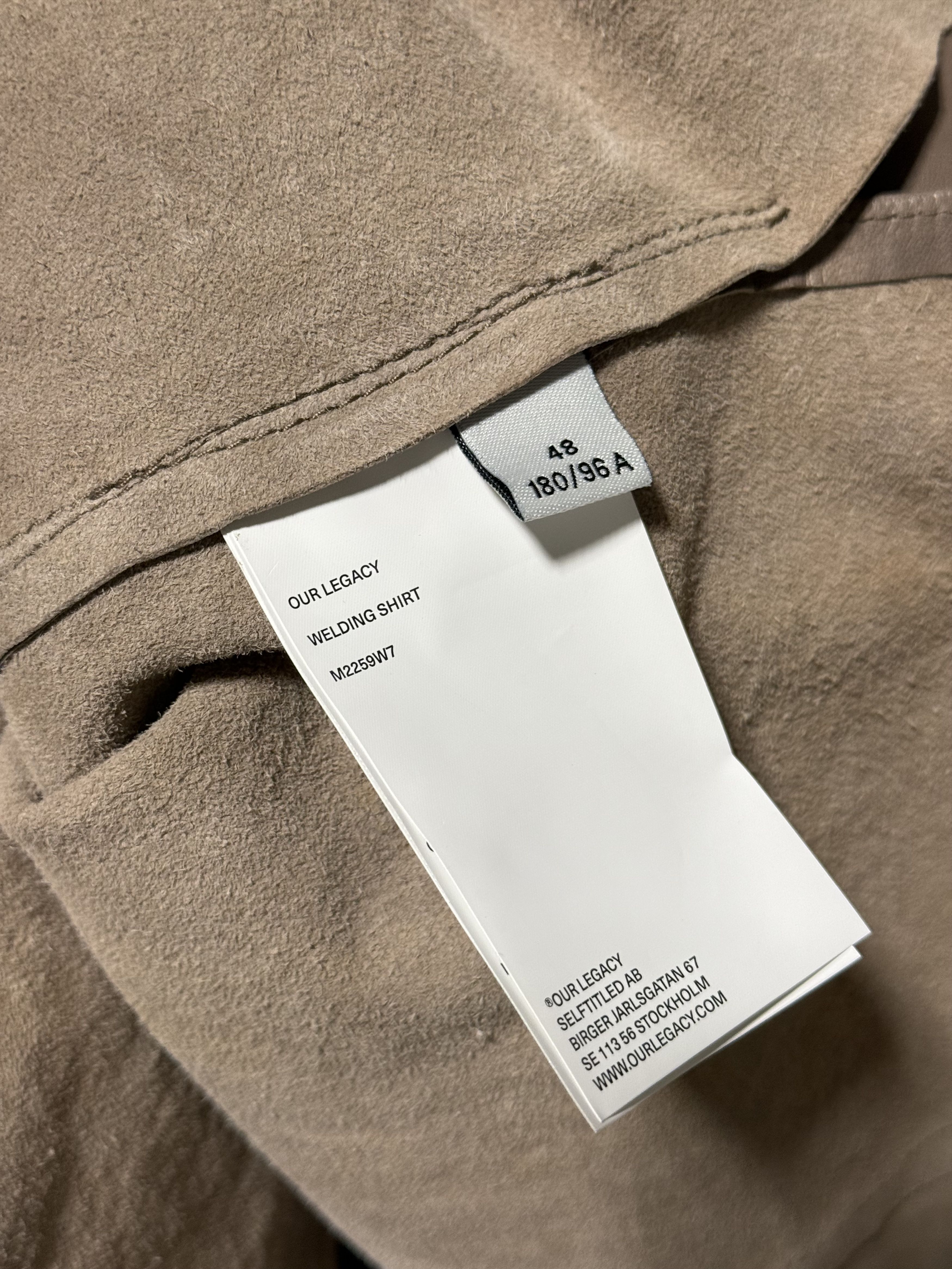 Our Legacy Our Legacy Welding Shirt '70S Grey Velvet Lamb Skin' Size US M / EU 48-50 / 2 - 3 Thumbnail