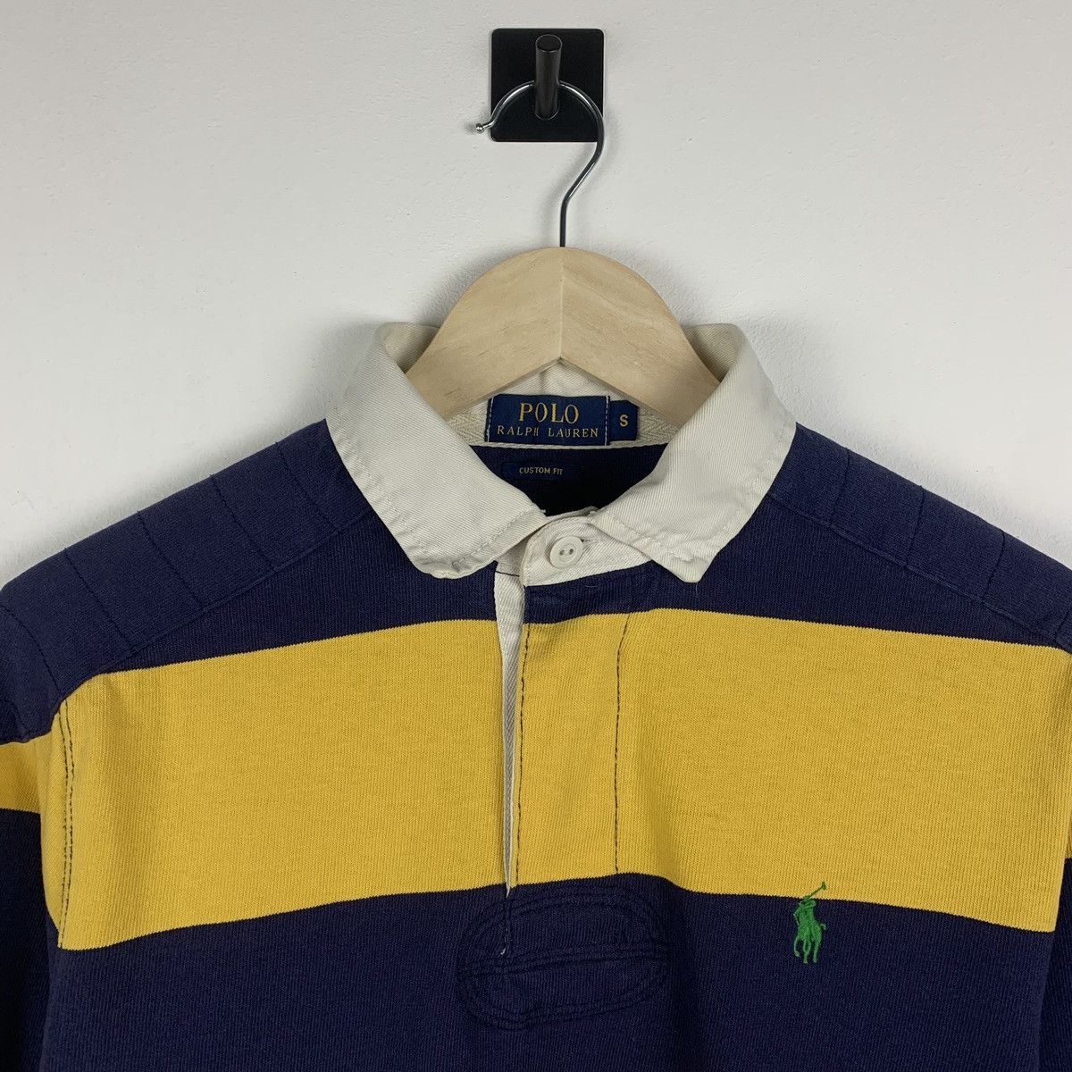 Polo Ralph Lauren Vintage Y2K Polo Ralph Lauren Striped Rugby Shirt Custom Fit Size US S / EU 44-46 / 1 - 6 Thumbnail