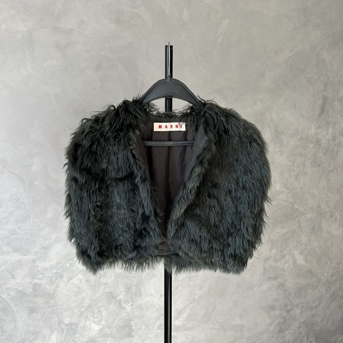Marni Marni 100% Lama Alpaca Real Fur Shrug / Stole Size 38 Size XS / US 0-2 / IT 36-38 - 7 Thumbnail