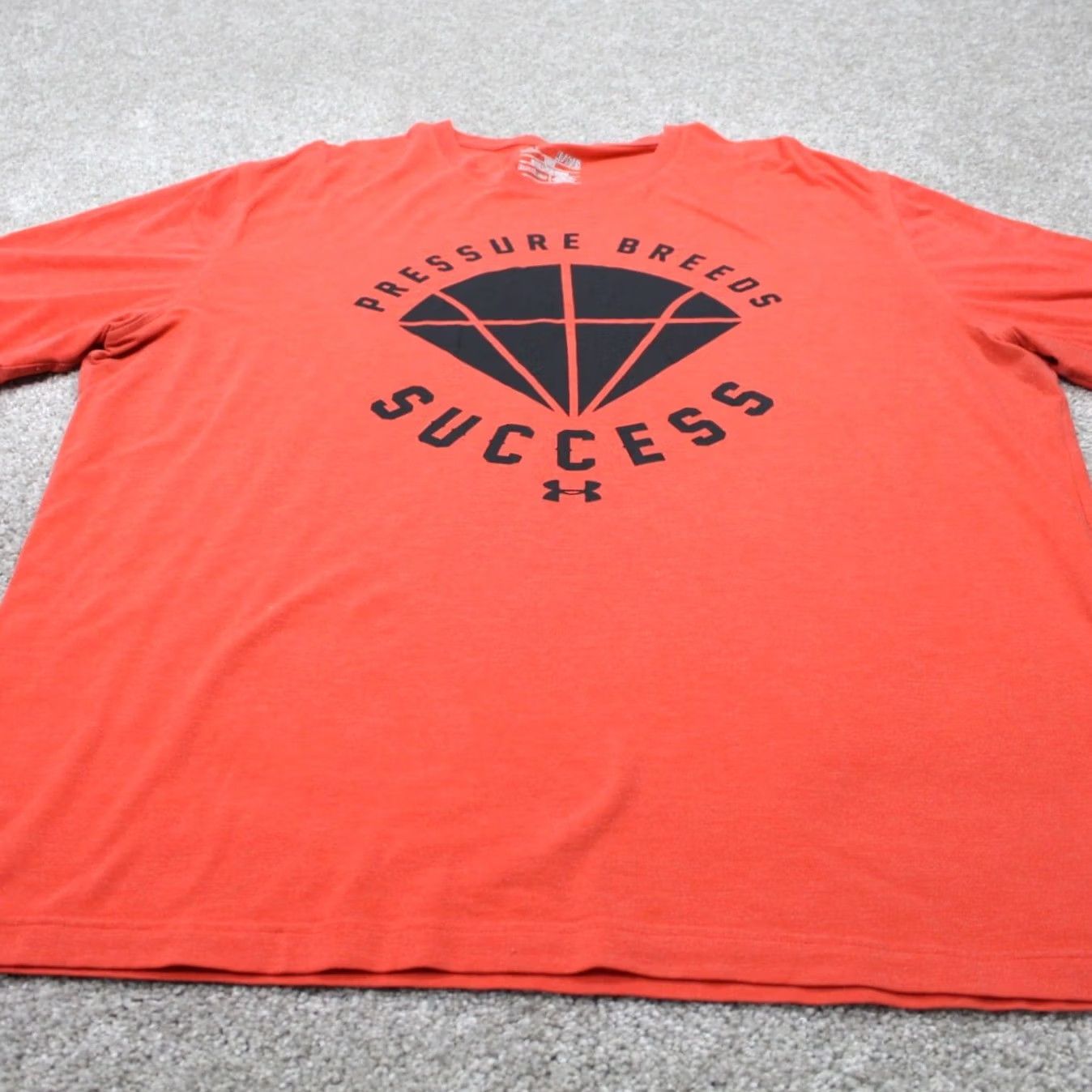Under Armour Under Armour Shirt Mens XL Red UA Pressure Breeds Success HeatGear Loose Fit S/S Size US XL / EU 56 / 4 - 2 Thumbnail
