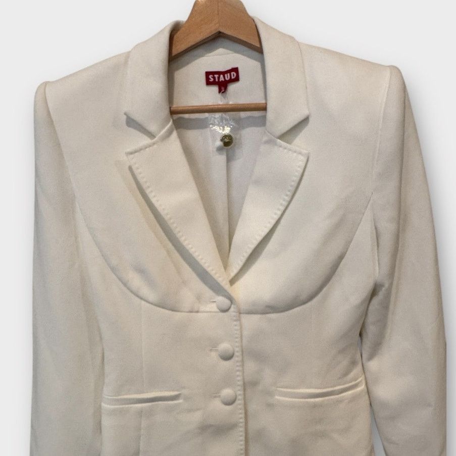 Staud STAUD Carson Paneled Stretch-Crepe Blazer Size Medium Size M / US 6-8 / IT 42-44 - 7 Thumbnail