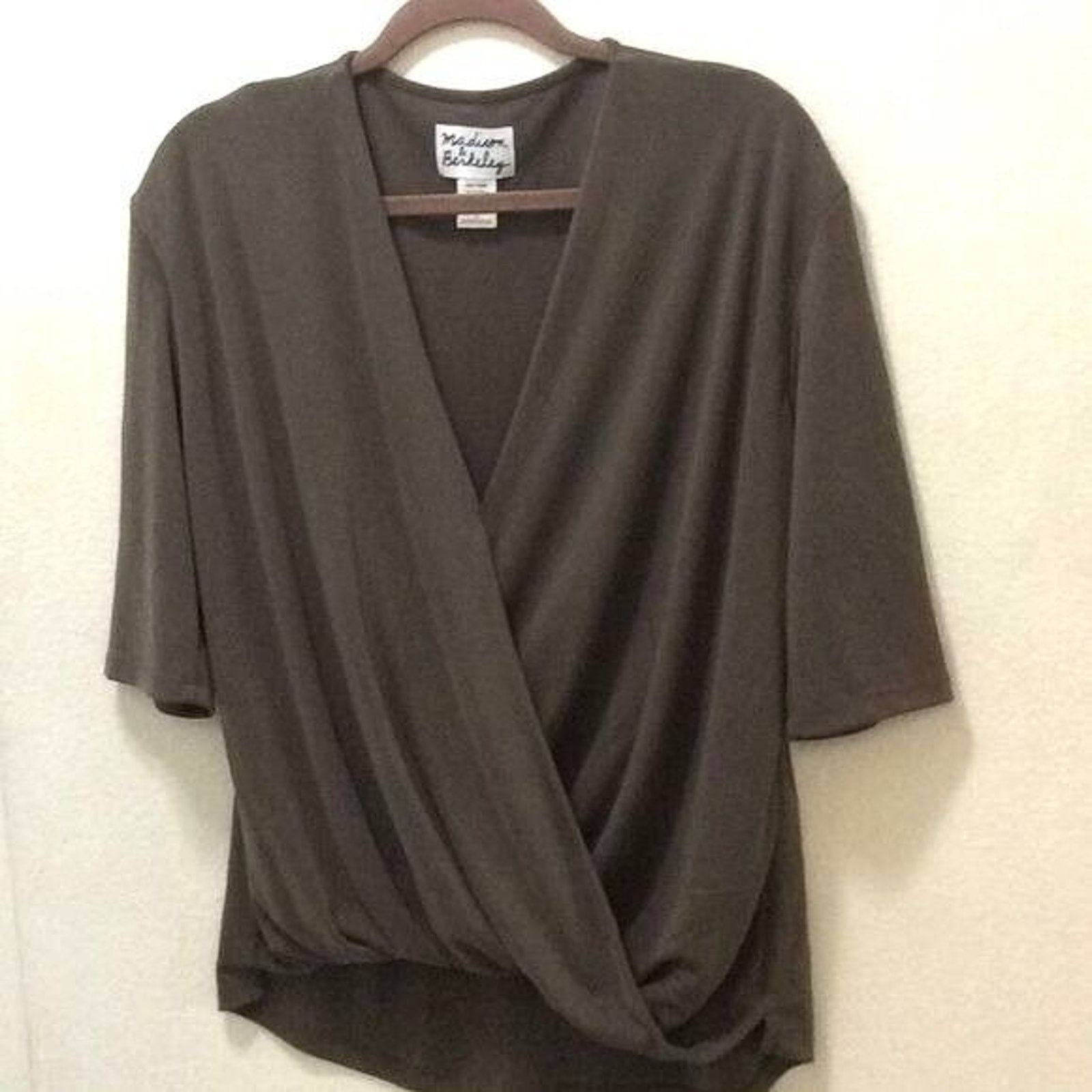 Other Madison & Berkeley Women’s Blouse -Taupe/Brown Size- Large Size L / US 10 / IT 46 - 1 Thumbnail
