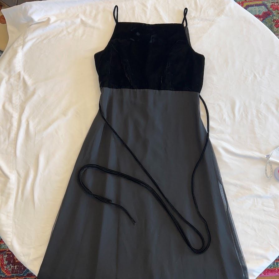 Other VTG 90s Black Velvet Gown Bill Levkoff Union USA Made Size M / US 6-8 / IT 42-44 - 9 Thumbnail