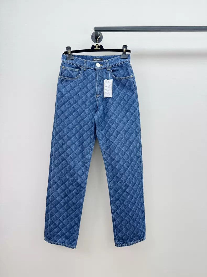 Chanel Chanel Diamond check jeans Size 24" / US 00 / IT 34 - 1 Thumbnail