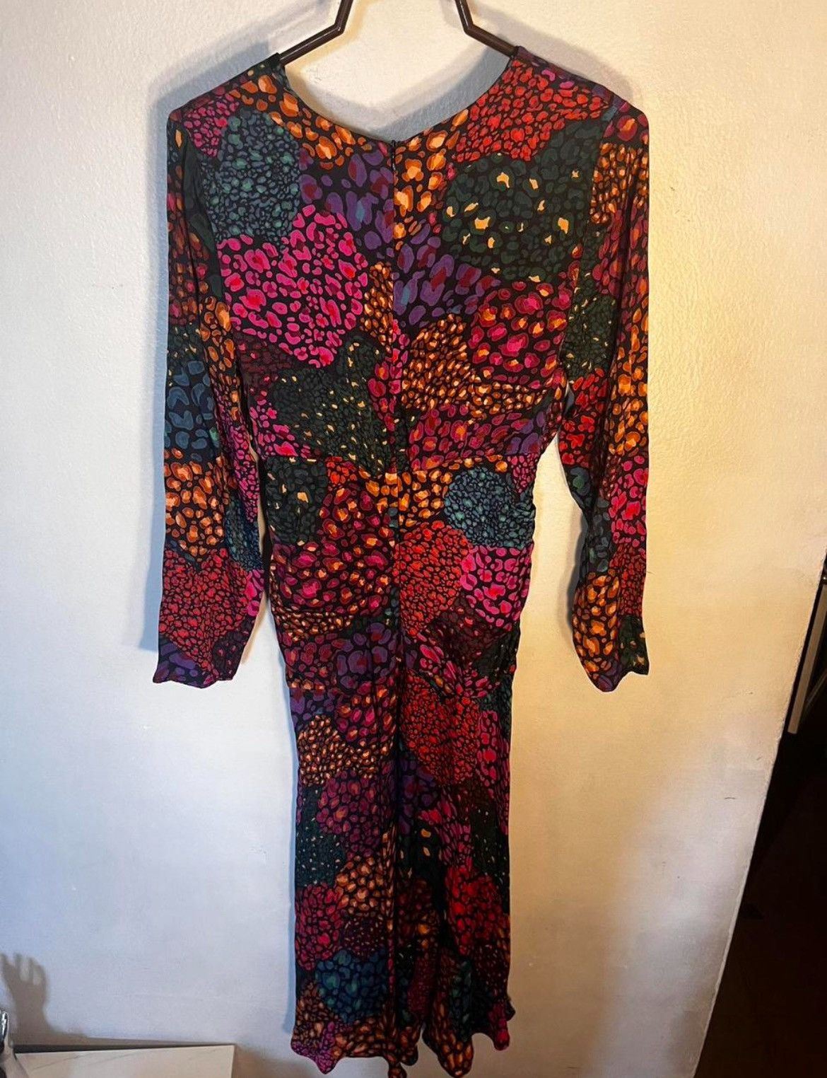 Farm Rio Farm Rio Rainbow Hearts Ruched Long Sleeve Midi Dress Size M / US 6-8 / IT 42-44 - 2 Thumbnail